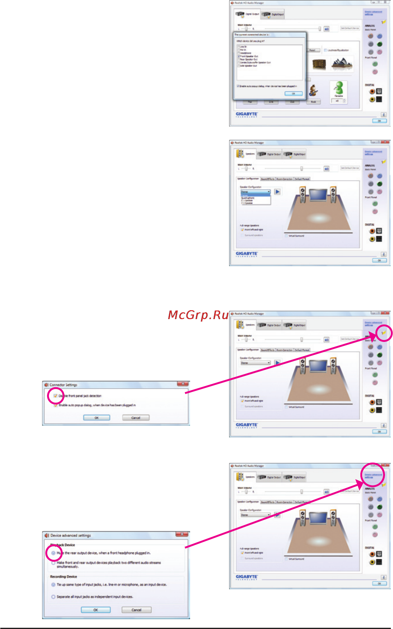 Gigabyte GA-M52LT-D3 (rev.2.3) [76/96] D muting the back panel audio for hd audio only