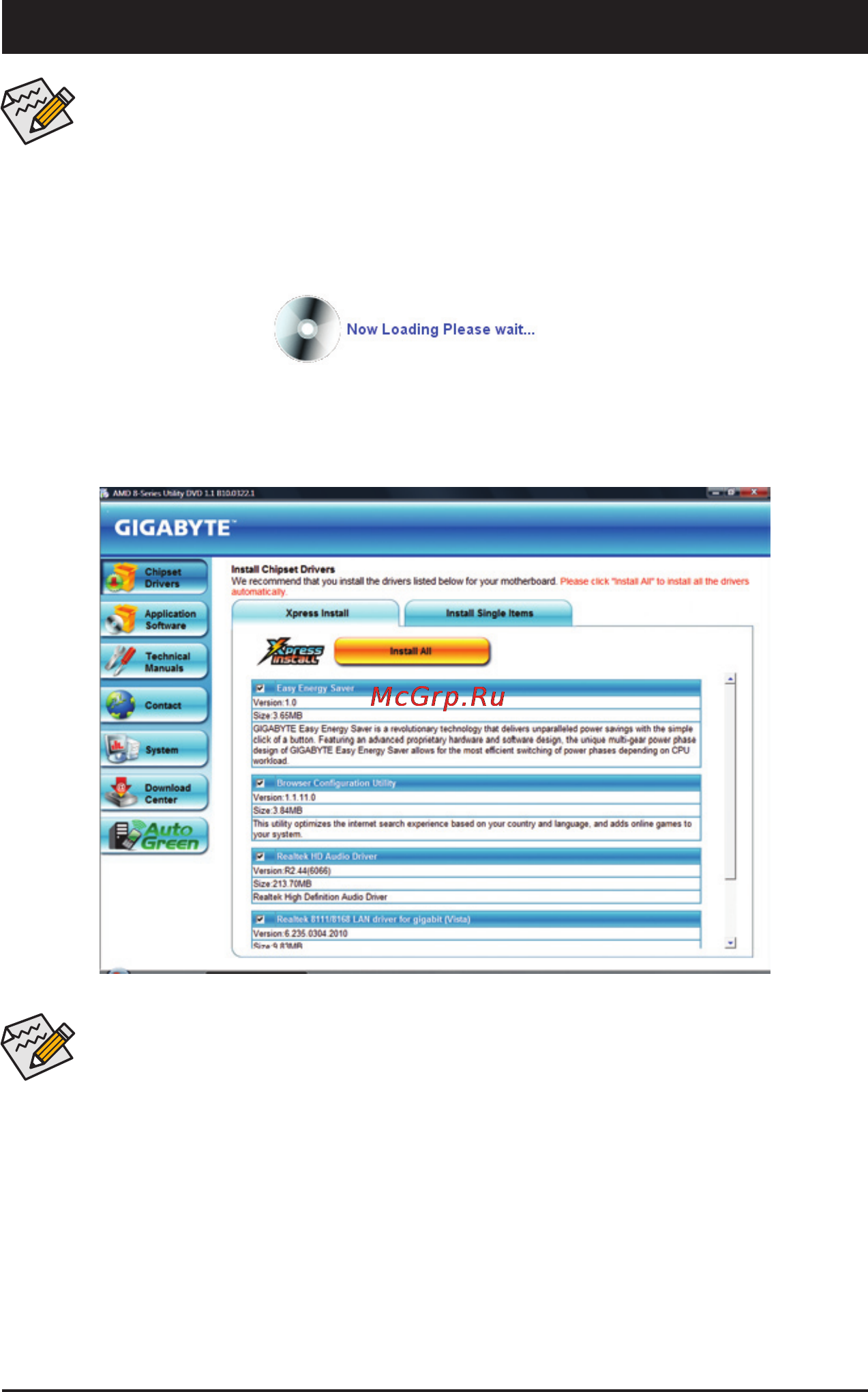 Gigabyte GA-880GMA-UD2H (rev.2.) [61/112] Chapter 3 drivers installation