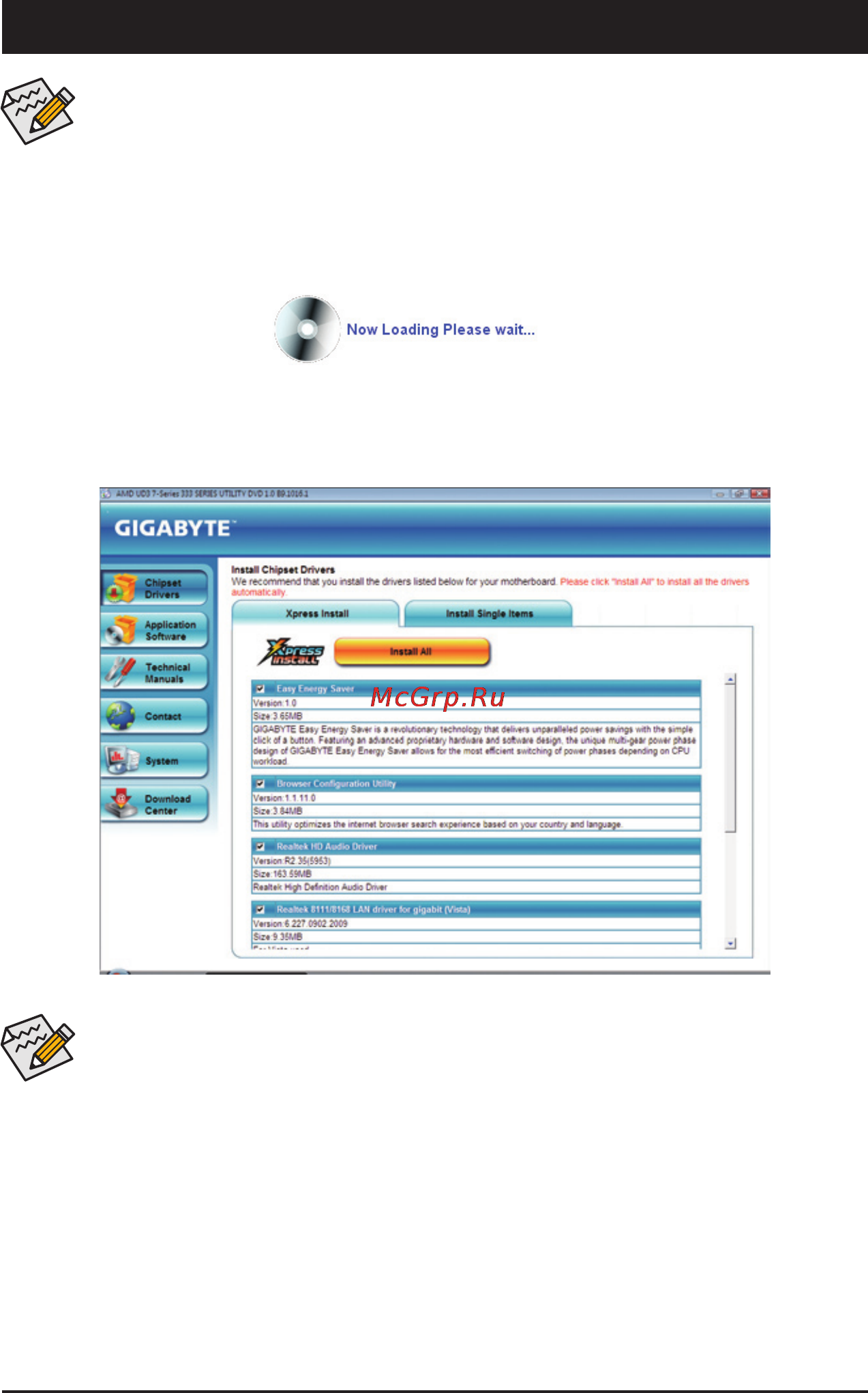 Gigabyte GA-790XT-USB3 (rev.1) [59/112] 1 installing chipset drivers