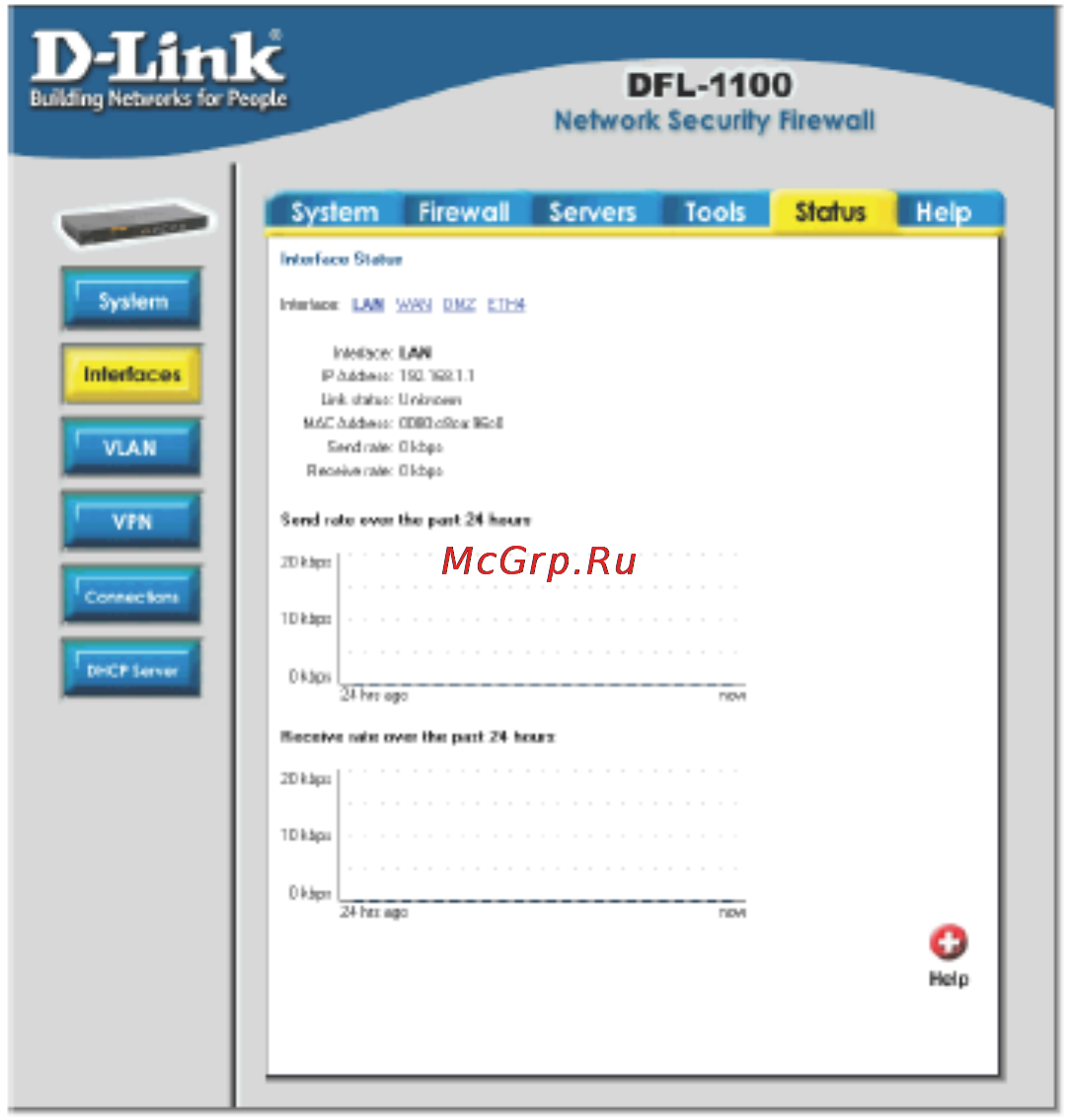 D-Link DFL-1100 [91/151] Меню interfaces интерфейсы