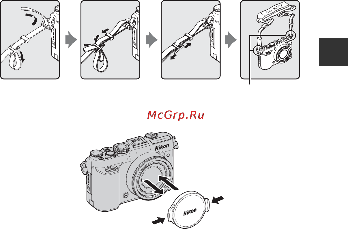 Nikon Coolpix S6400 Black [25/264] Крепление ремня фотокамеры