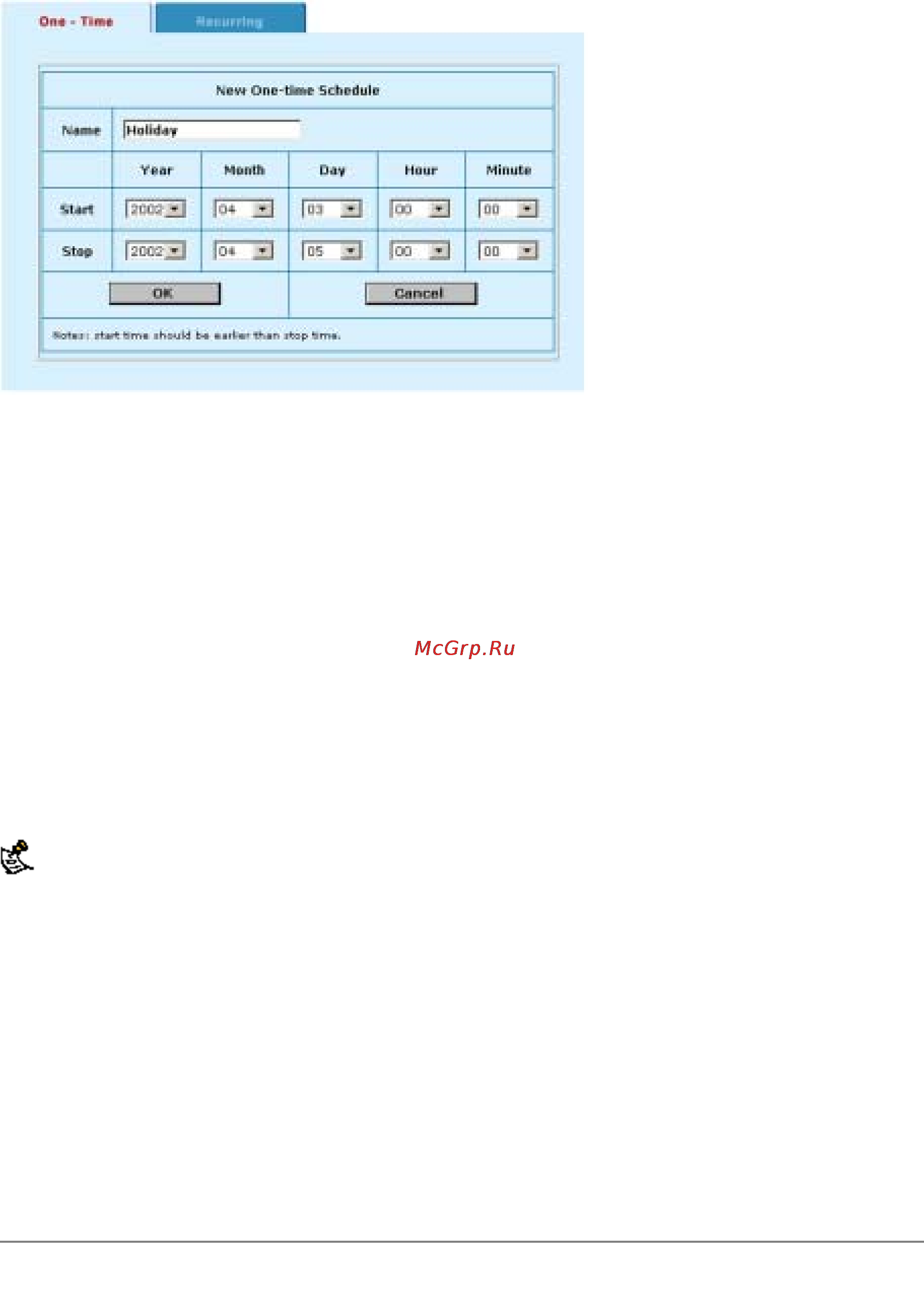 D-Link DFL-1000 [45/168] Creating recurring schedules