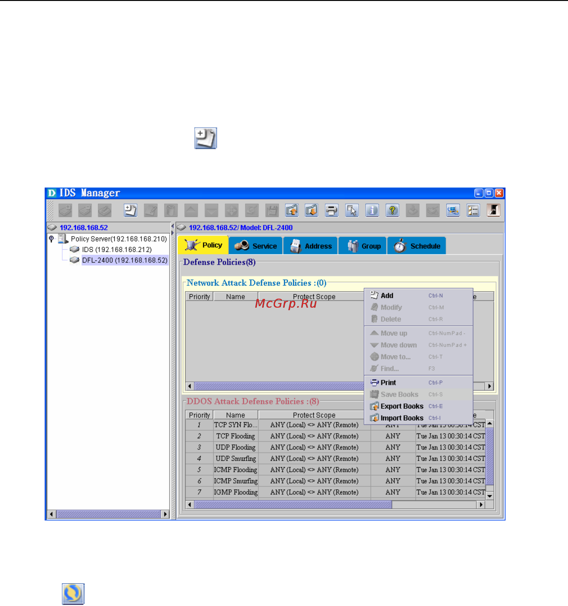D-Link DFL-2400 [53/112] Load latest attack pattern