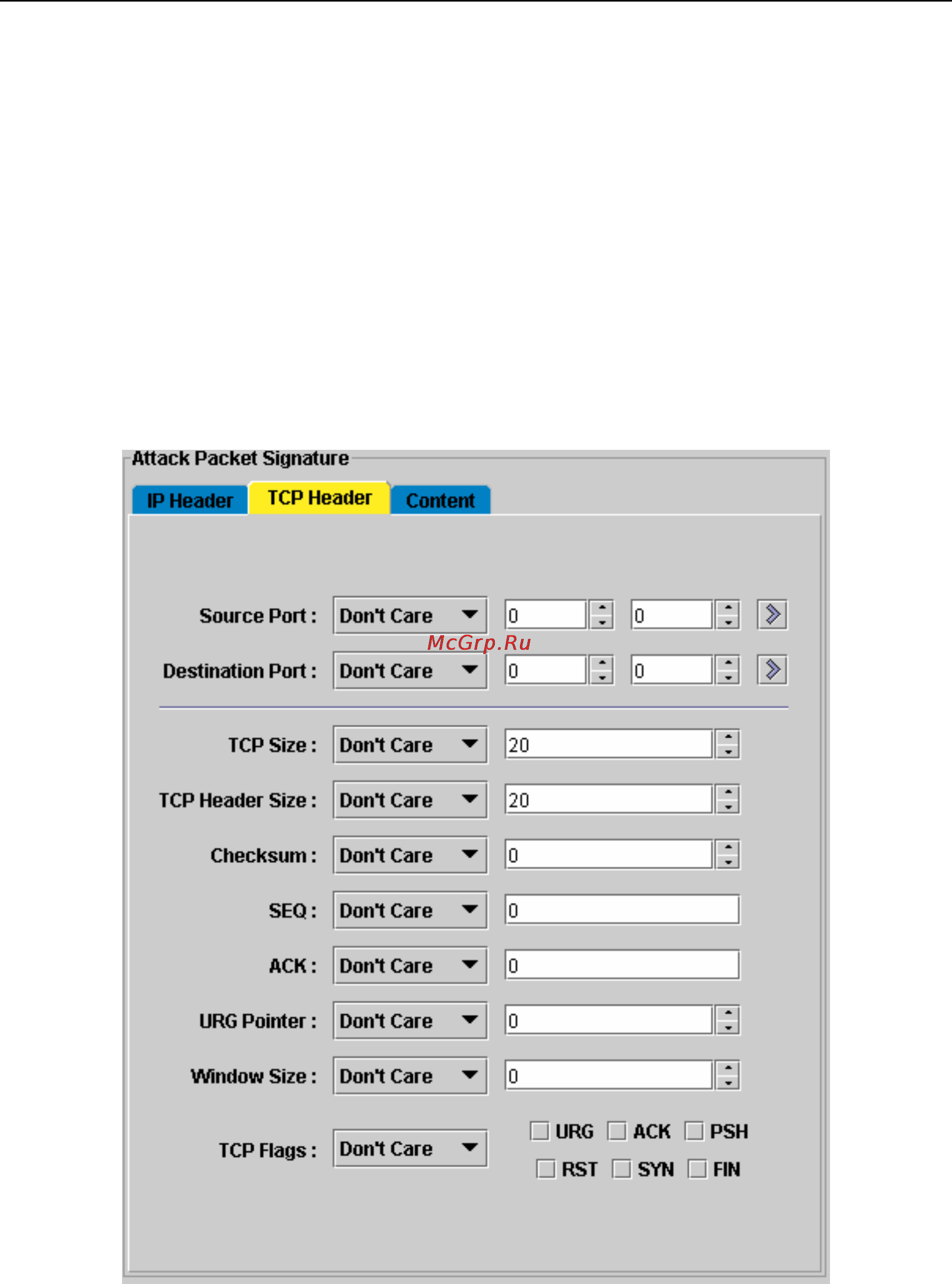 D-Link DFL-2400 [71/112] The tcp tab