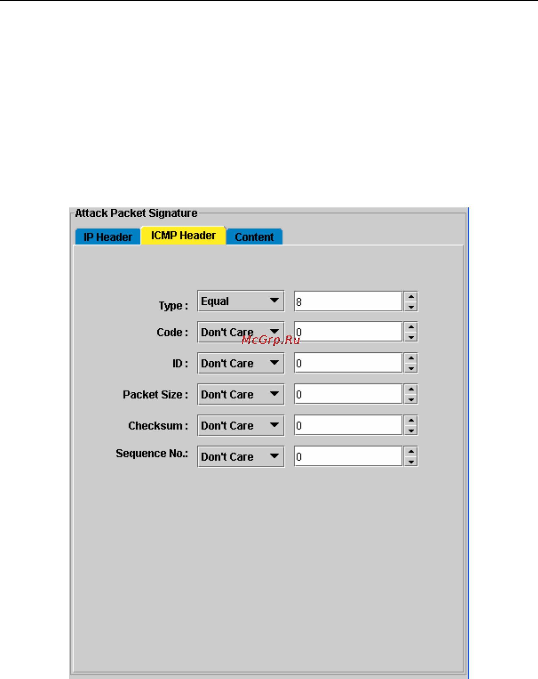 D-Link DFL-2400 [73/112] The icmp tab