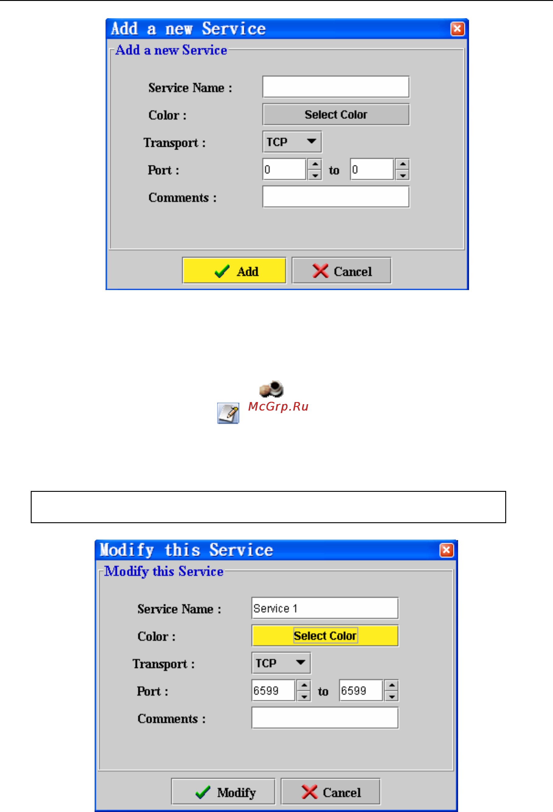 D-Link DFL-2400 [78/112] Modify a service