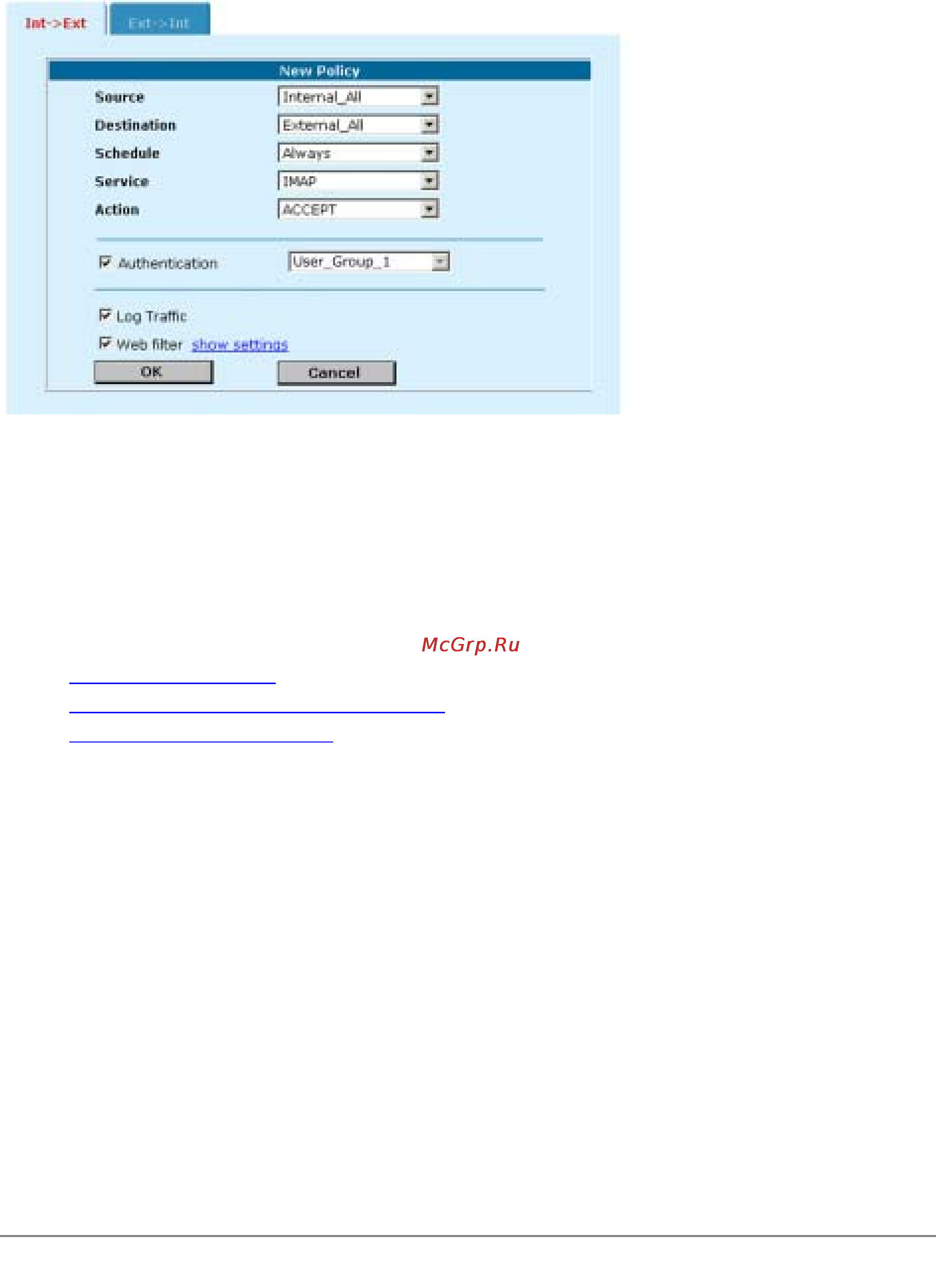 D-Link DFL-600 [29/122] Configuring policy lists