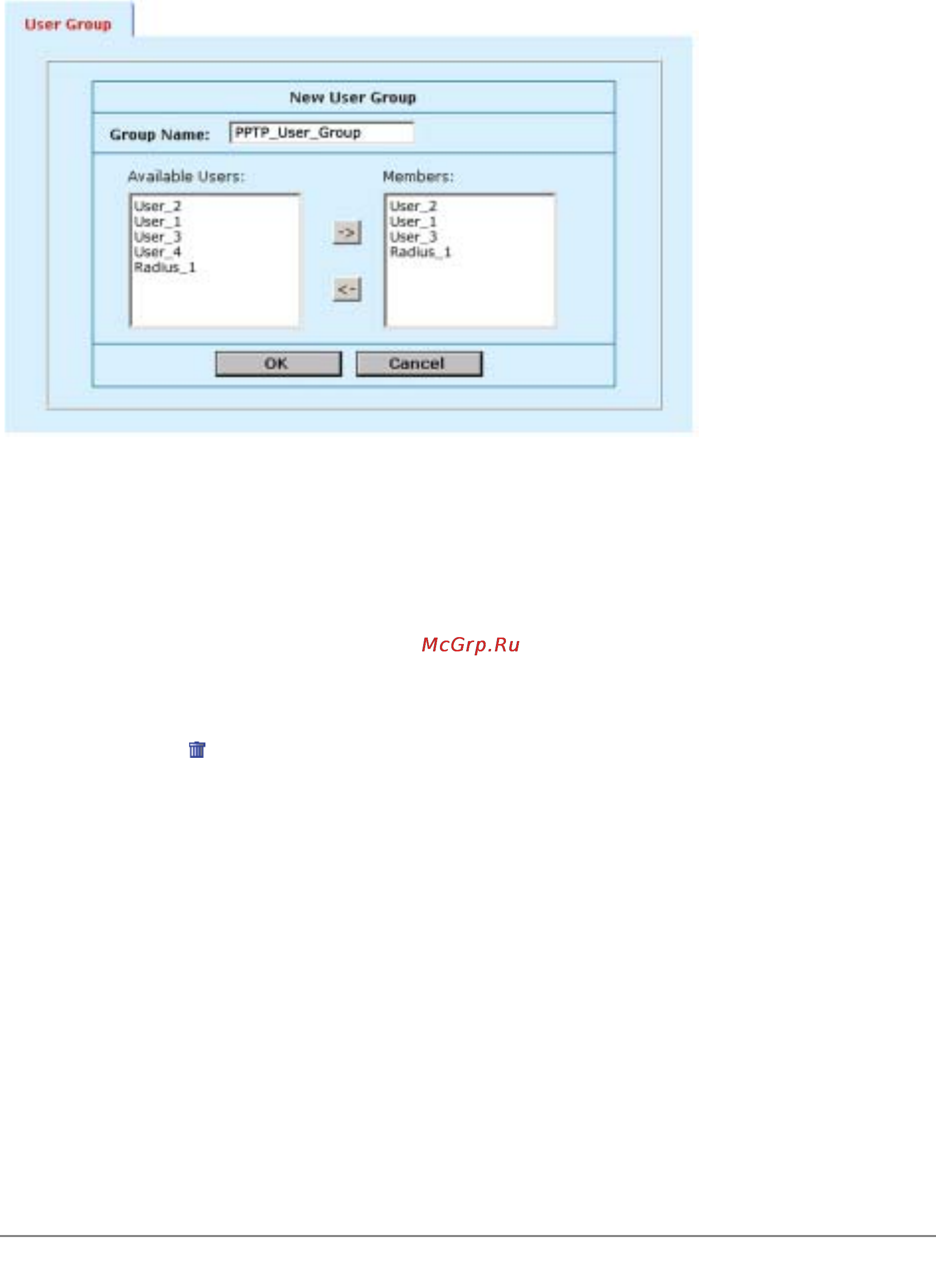 D-Link DFL-600 [47/122] Deleting user groups