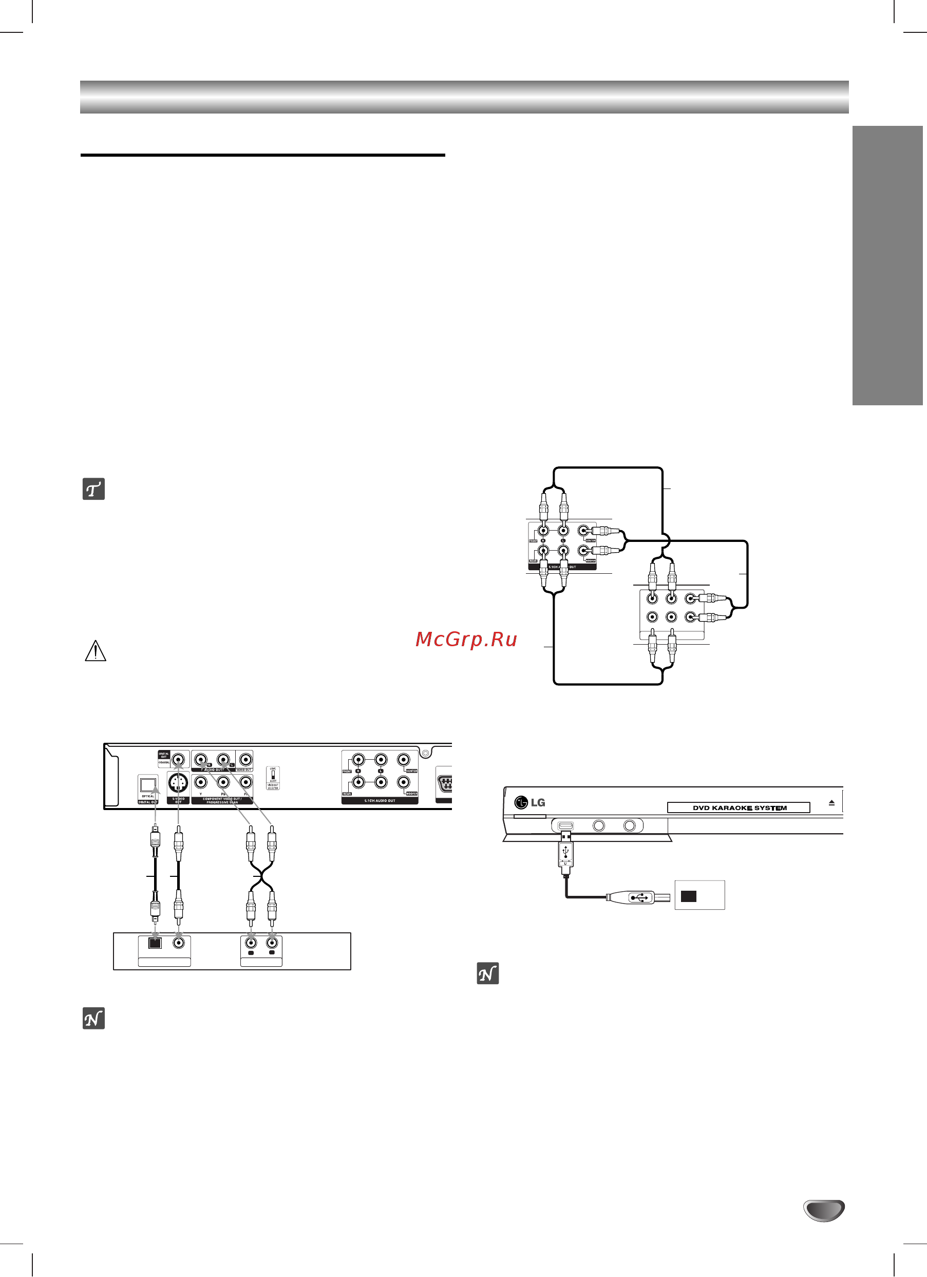 LG DKS-7100 [9/28] Подключение к другому оборудованию
