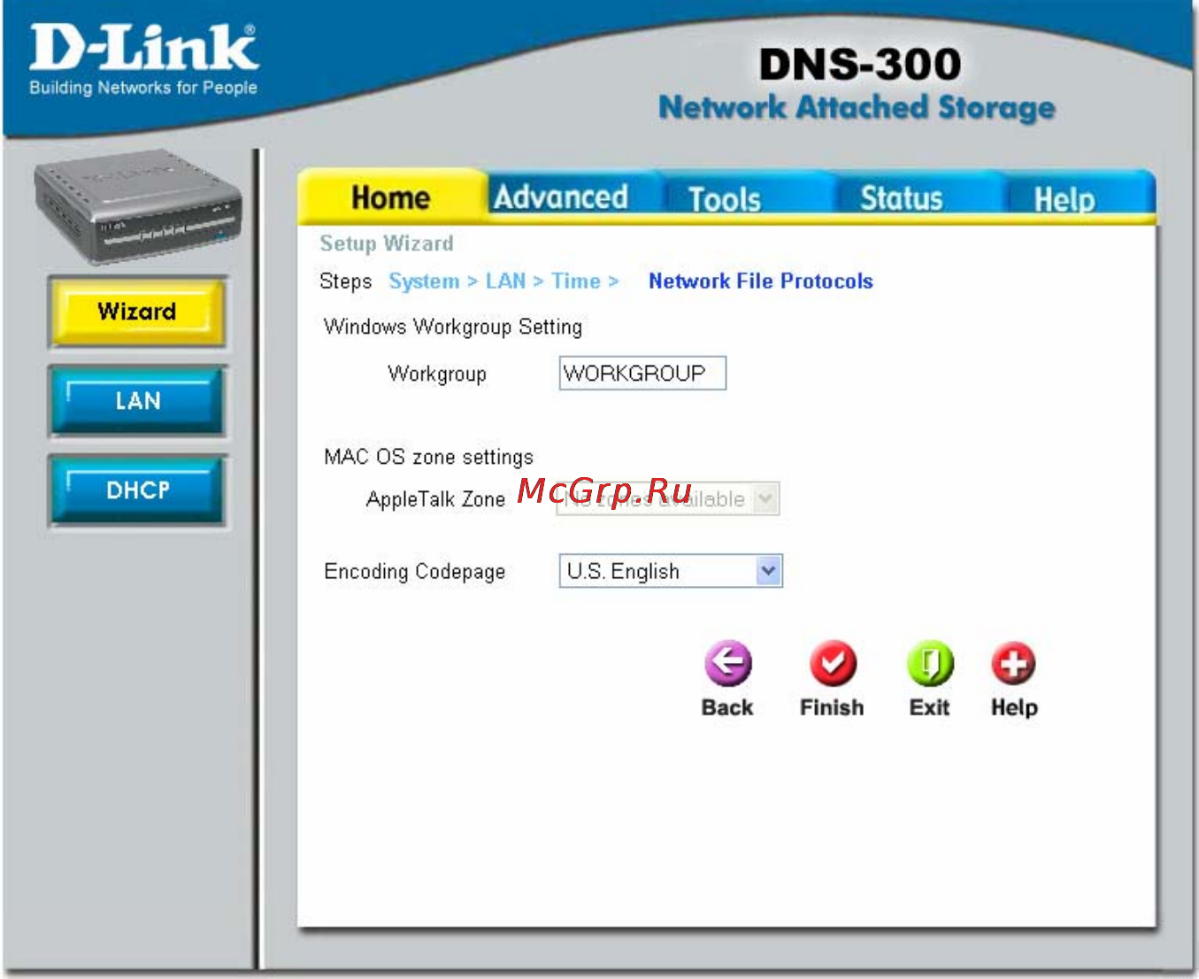 D-Link DNS-300 [26/70] Setup network file protocol