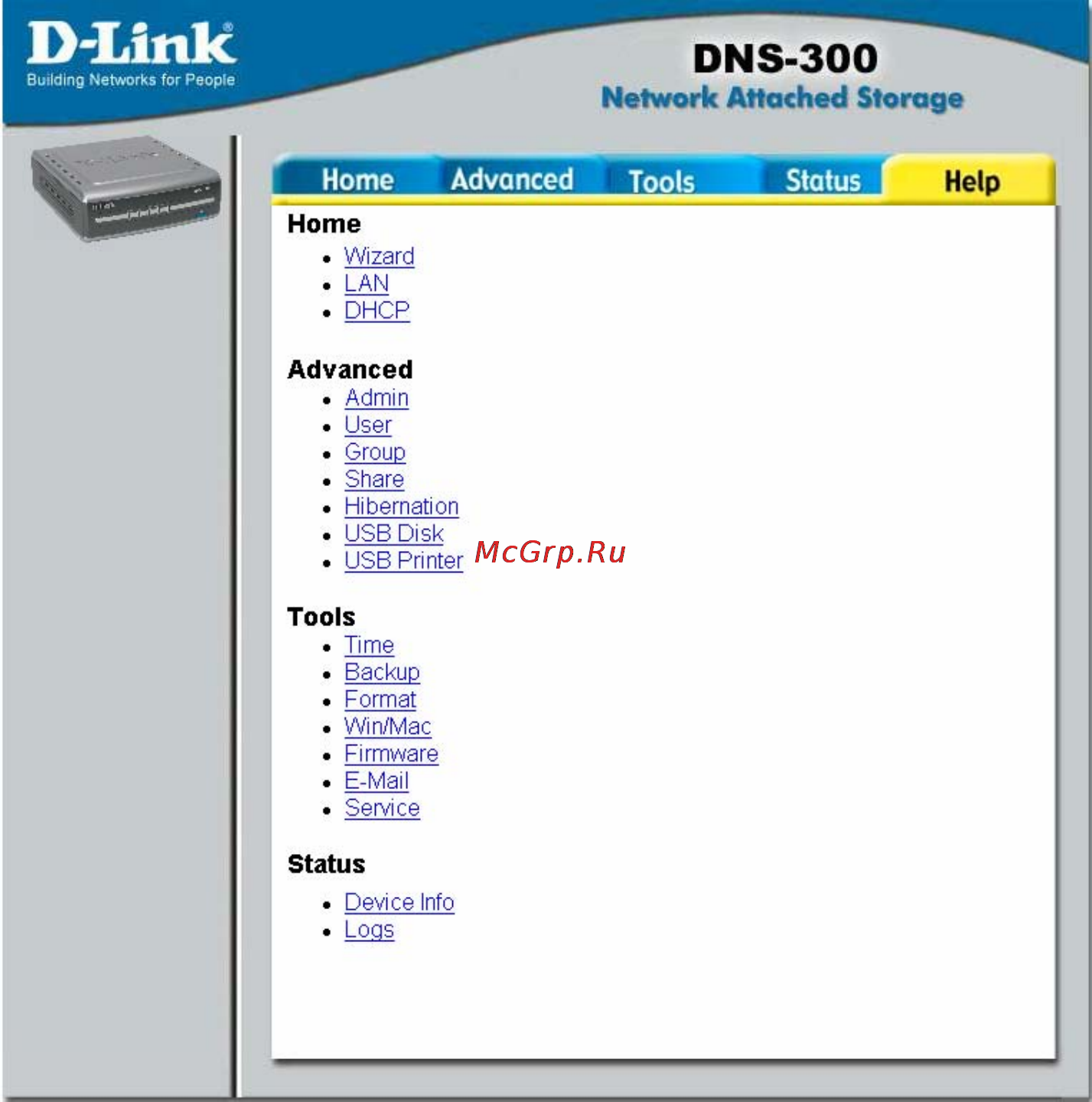 D-Link DNS-300 [67/70] Overall help