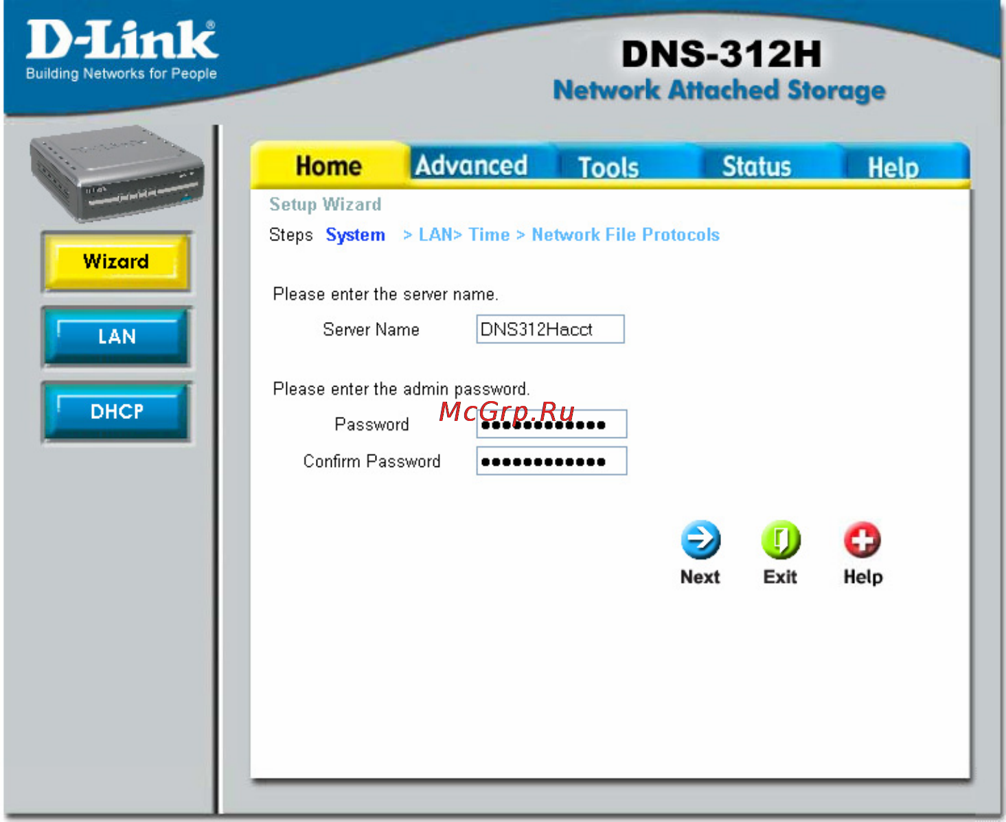 D-Link DNS-312H [18/66] Enter networking information