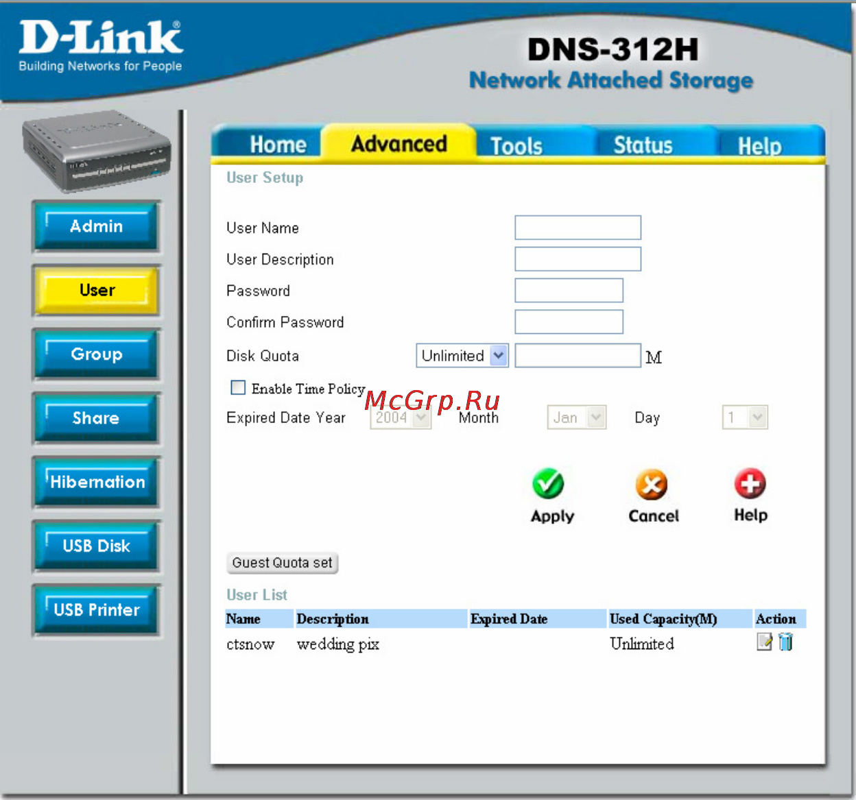 D-Link DNS-312H Инструкция по эксплуатации онлайн [28/66] 42245