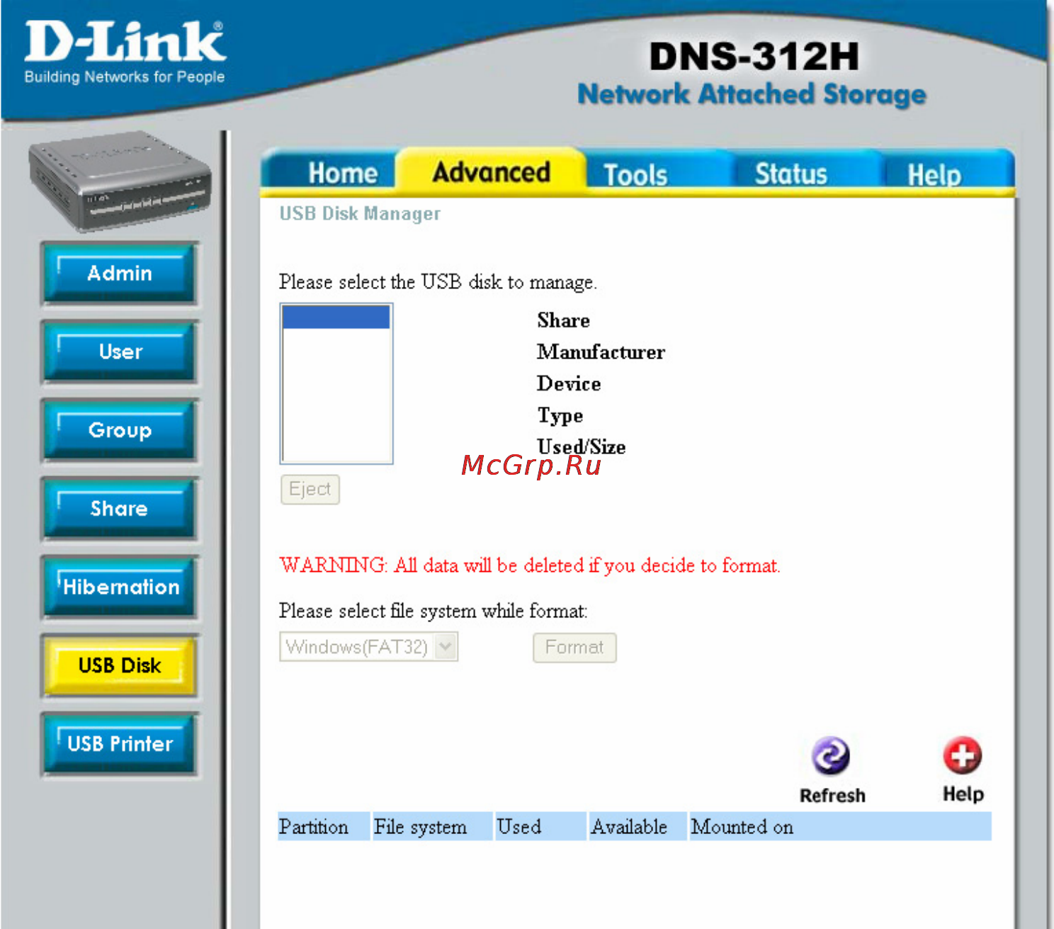 D-Link DNS-312H [39/66] Usb disk