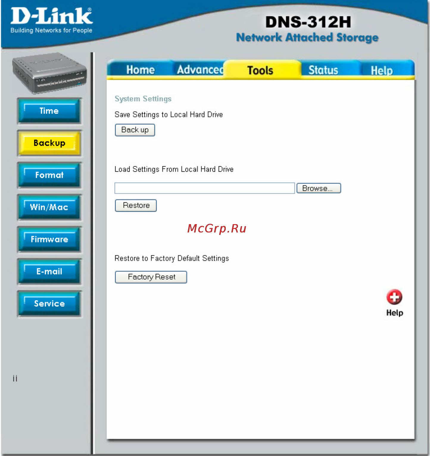 D-Link DNS-312H Инструкция по эксплуатации онлайн [46/66] 42245