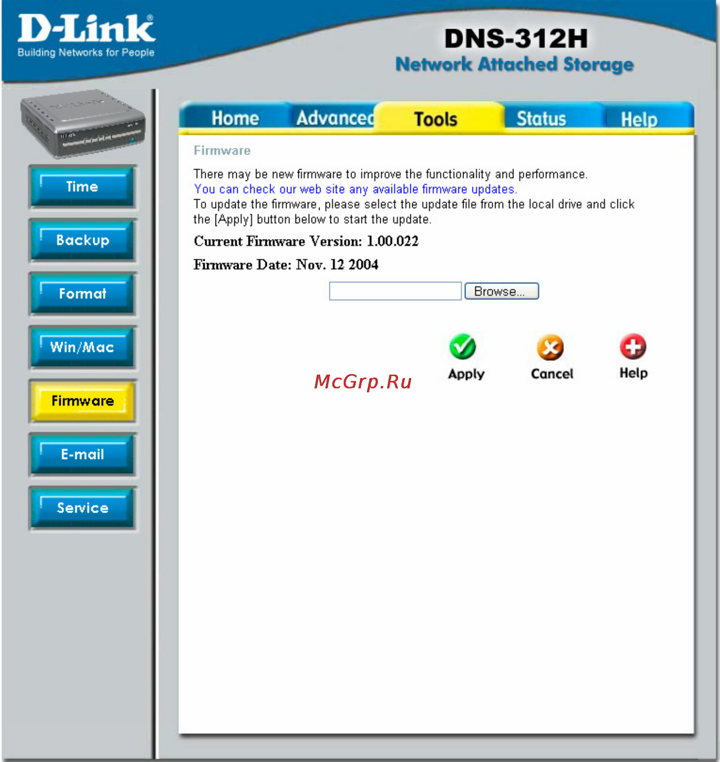 D-Link DNS-312H [52/66] Firmware update