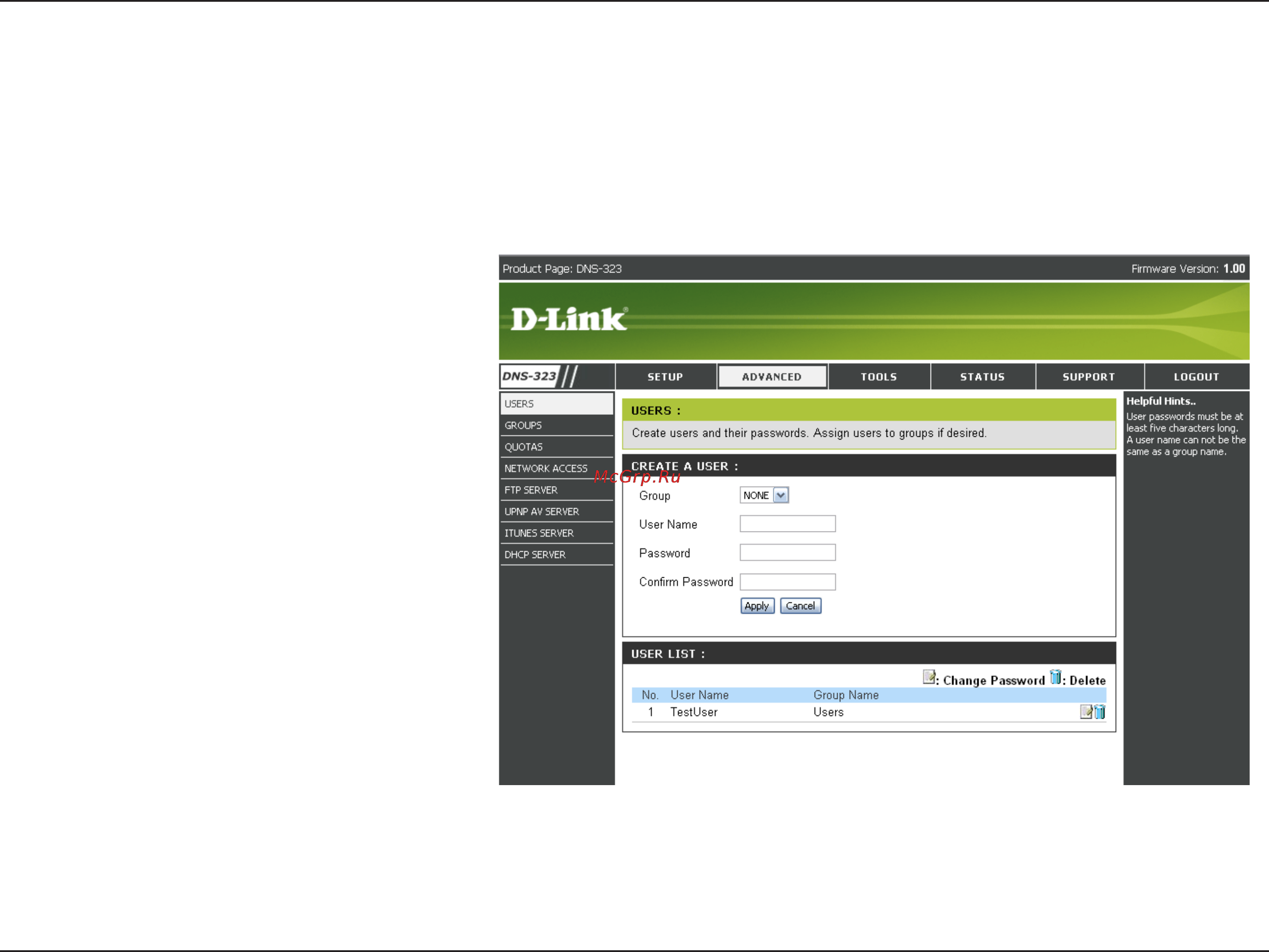 D-Link DNS-323 [24/70] Advanced