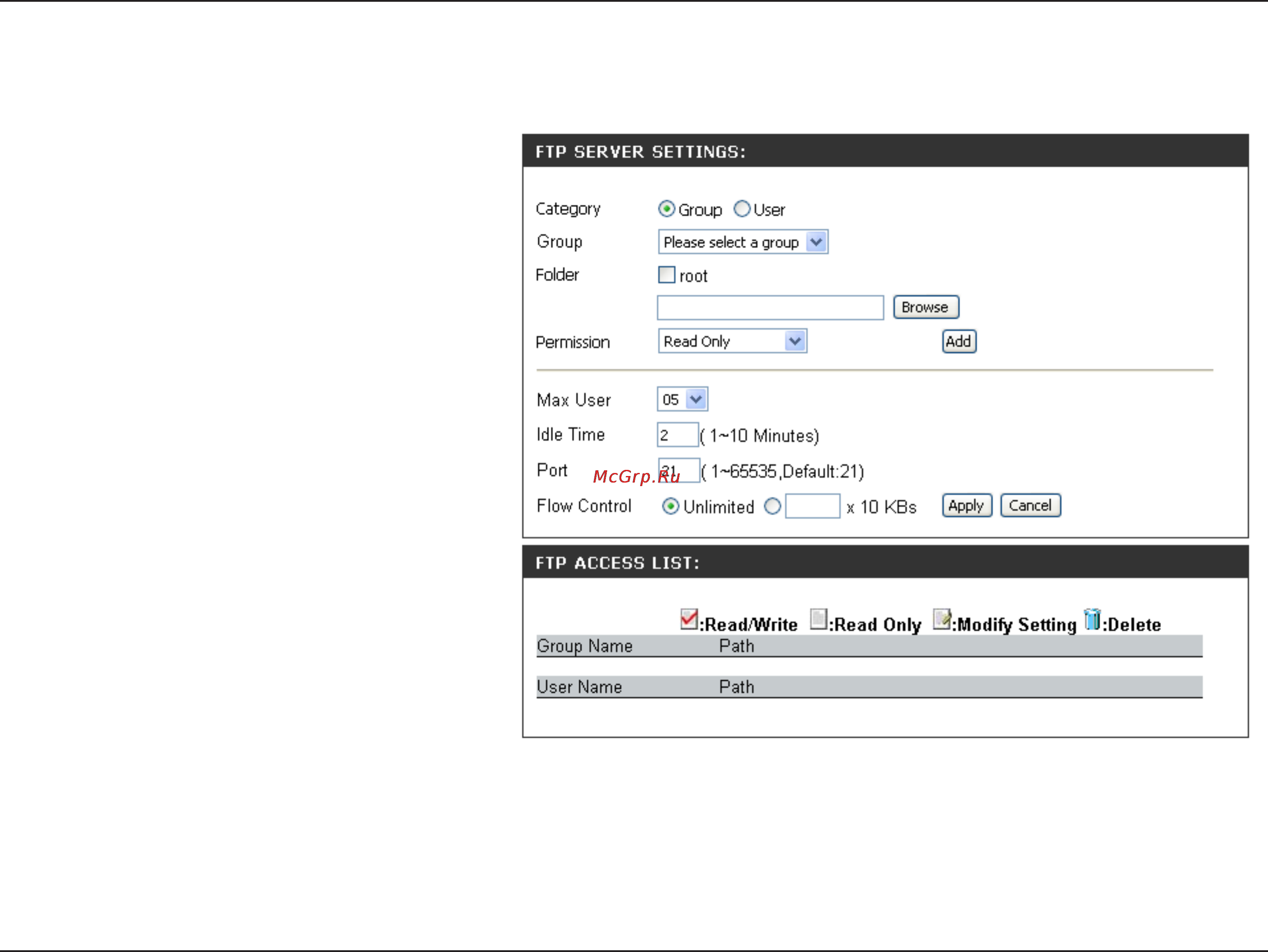 D-Link DNS-323 [31/70] Ftp server settings