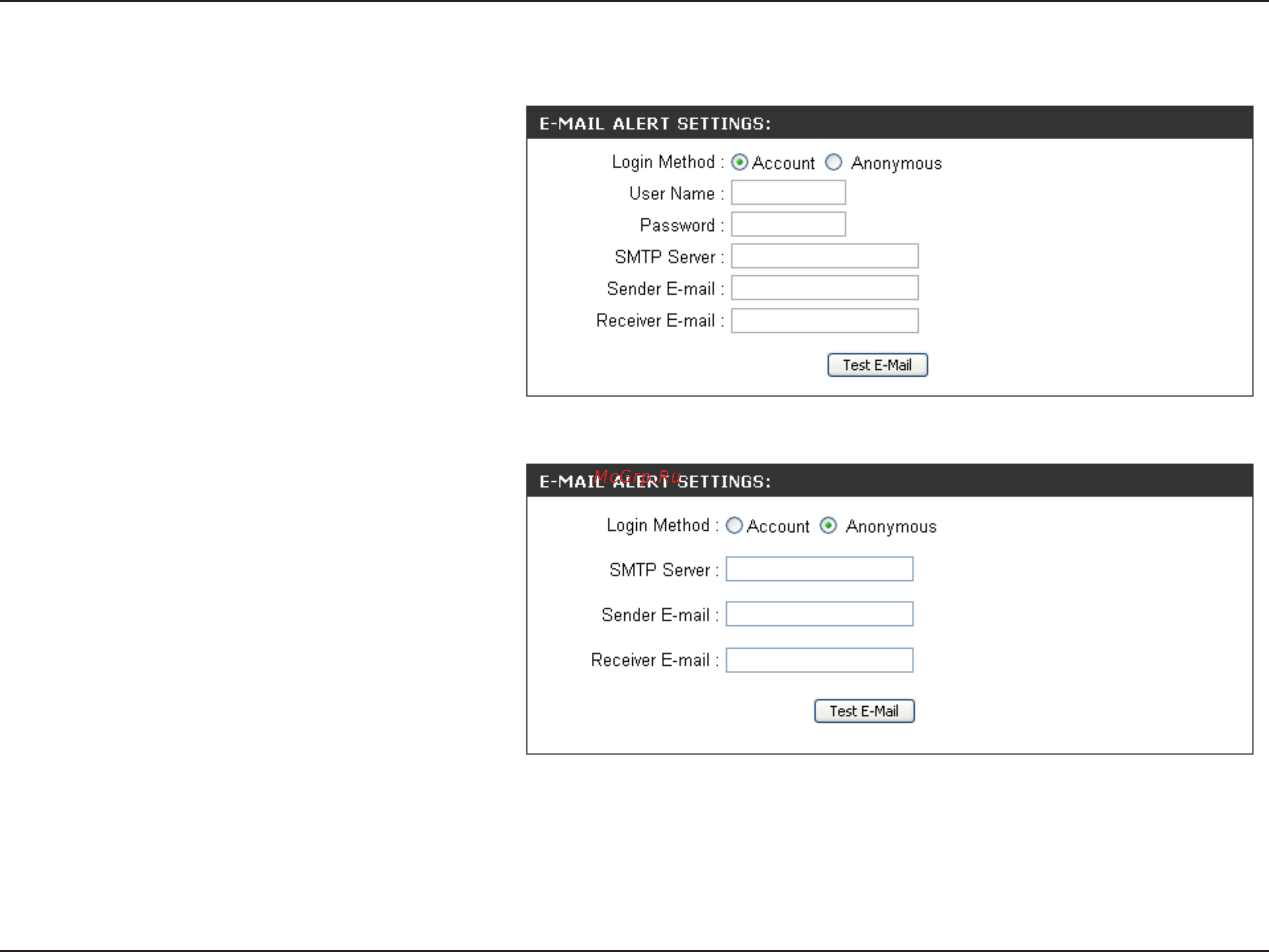 D-Link DNS-323 [42/70] E mail alert settings