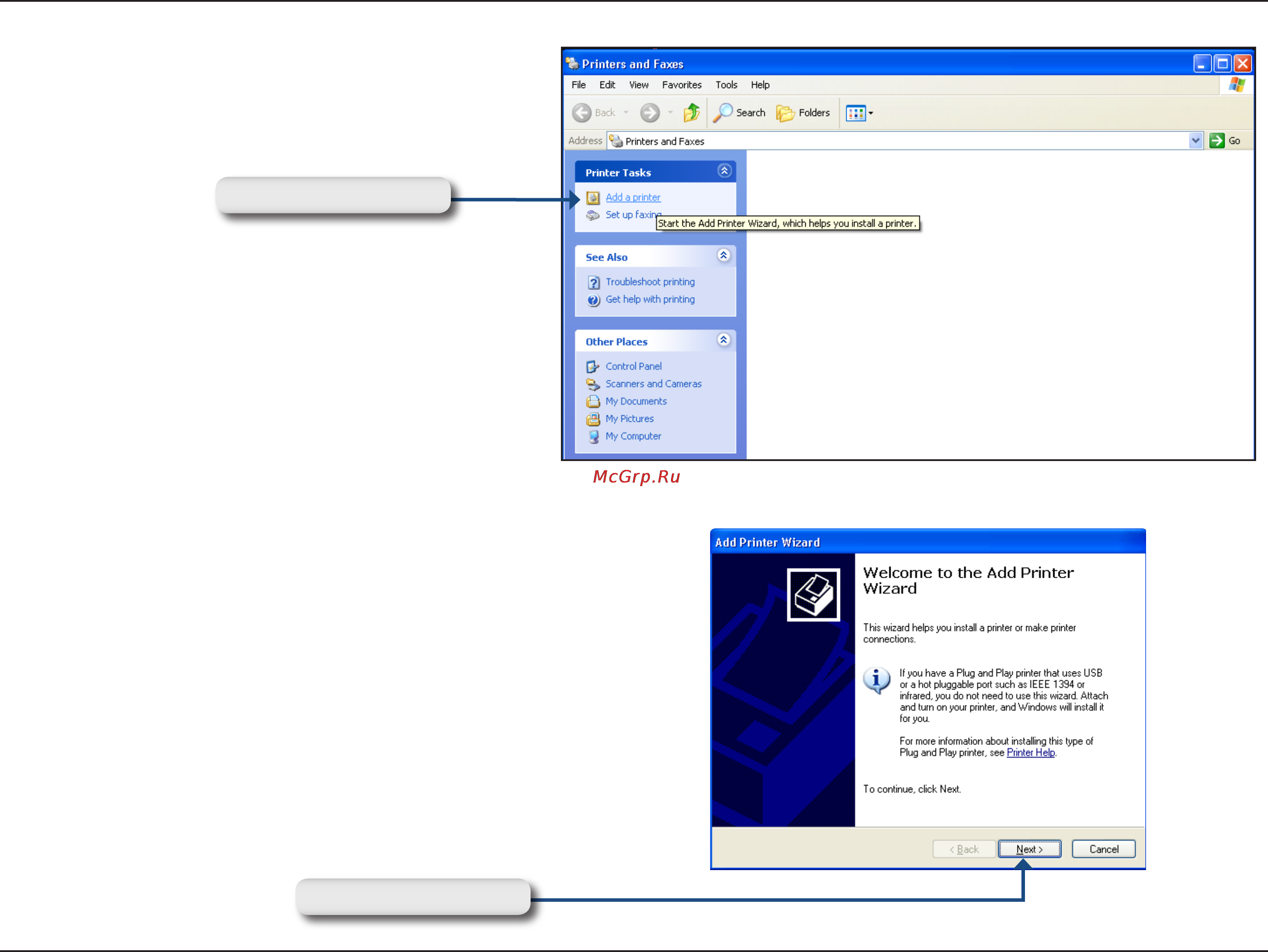 D-Link DNS-323 [58/70] The windows add printer wizard will launch