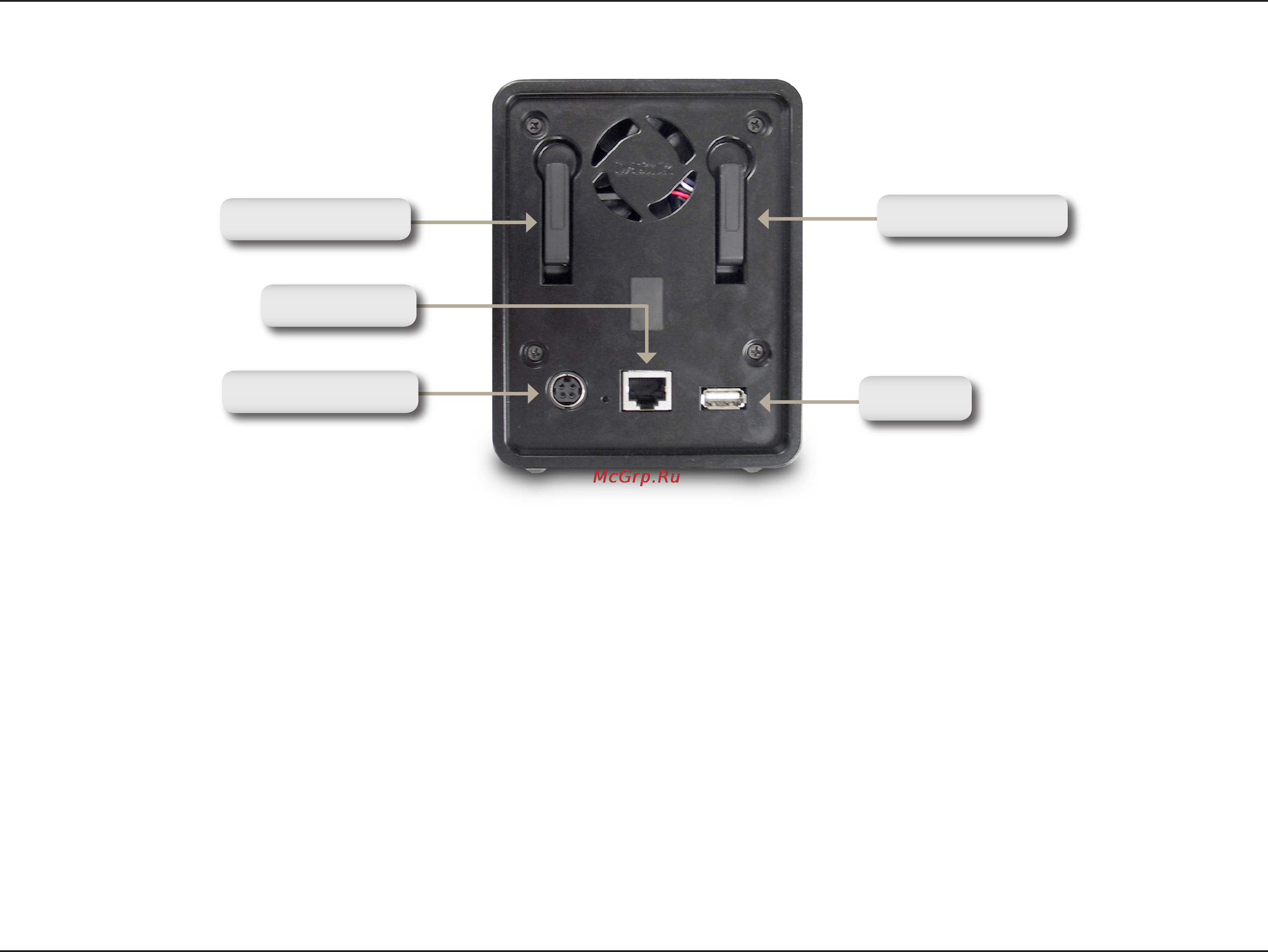 D-Link DNS-323 [7/70] Rear panel connections