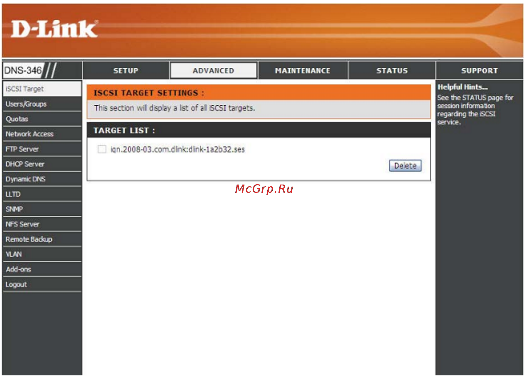 D-Link DNS-346 [35/88] Advanced расширенные настройки