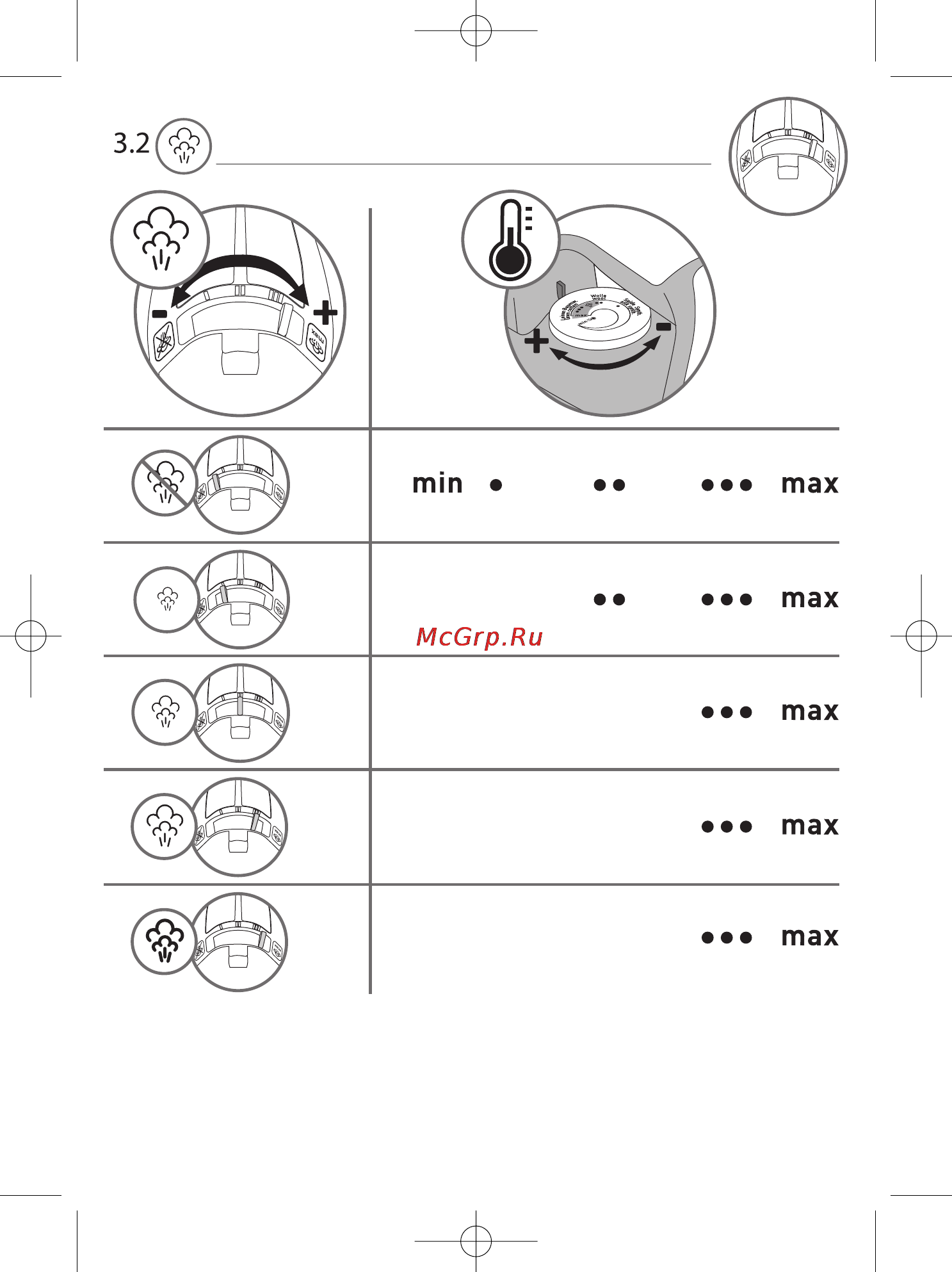 Tefal FV 3510E0 [10/22] Steam setting