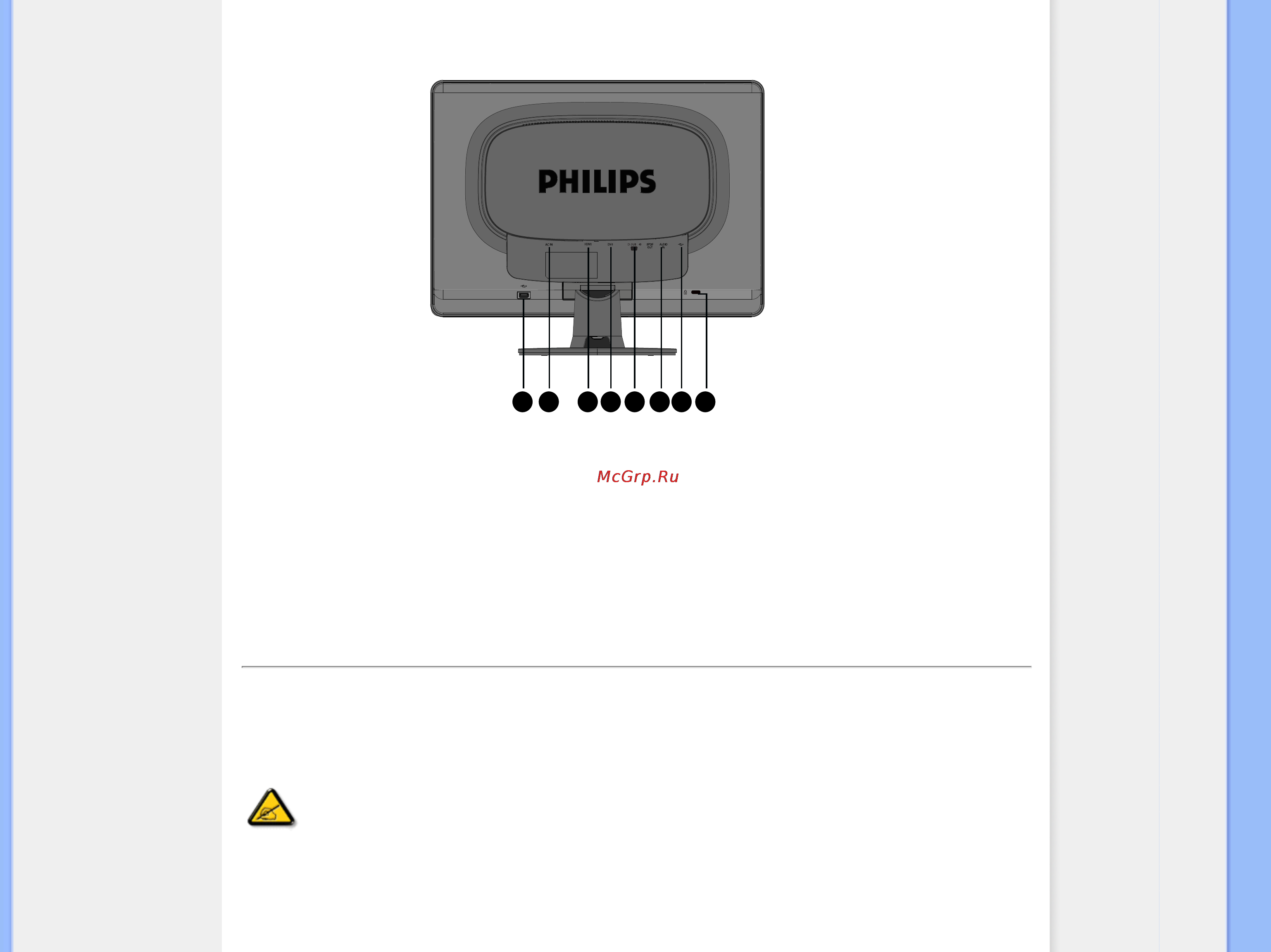 Philips 220XW8FB/00 [66/120] 1 2 3 4 6 7 5