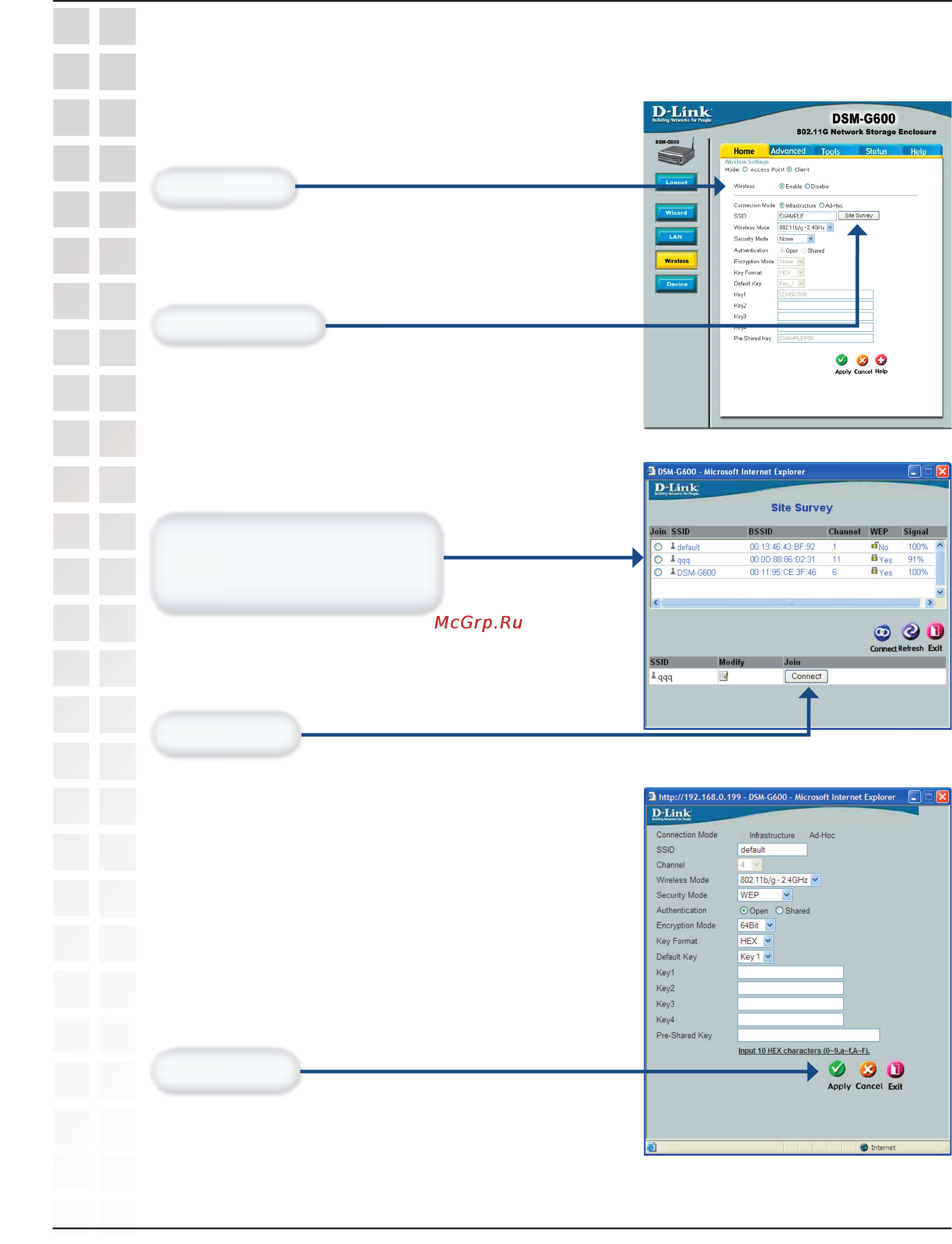 D-Link DSM-G600 [17/74] Connecting to a wireless network continued