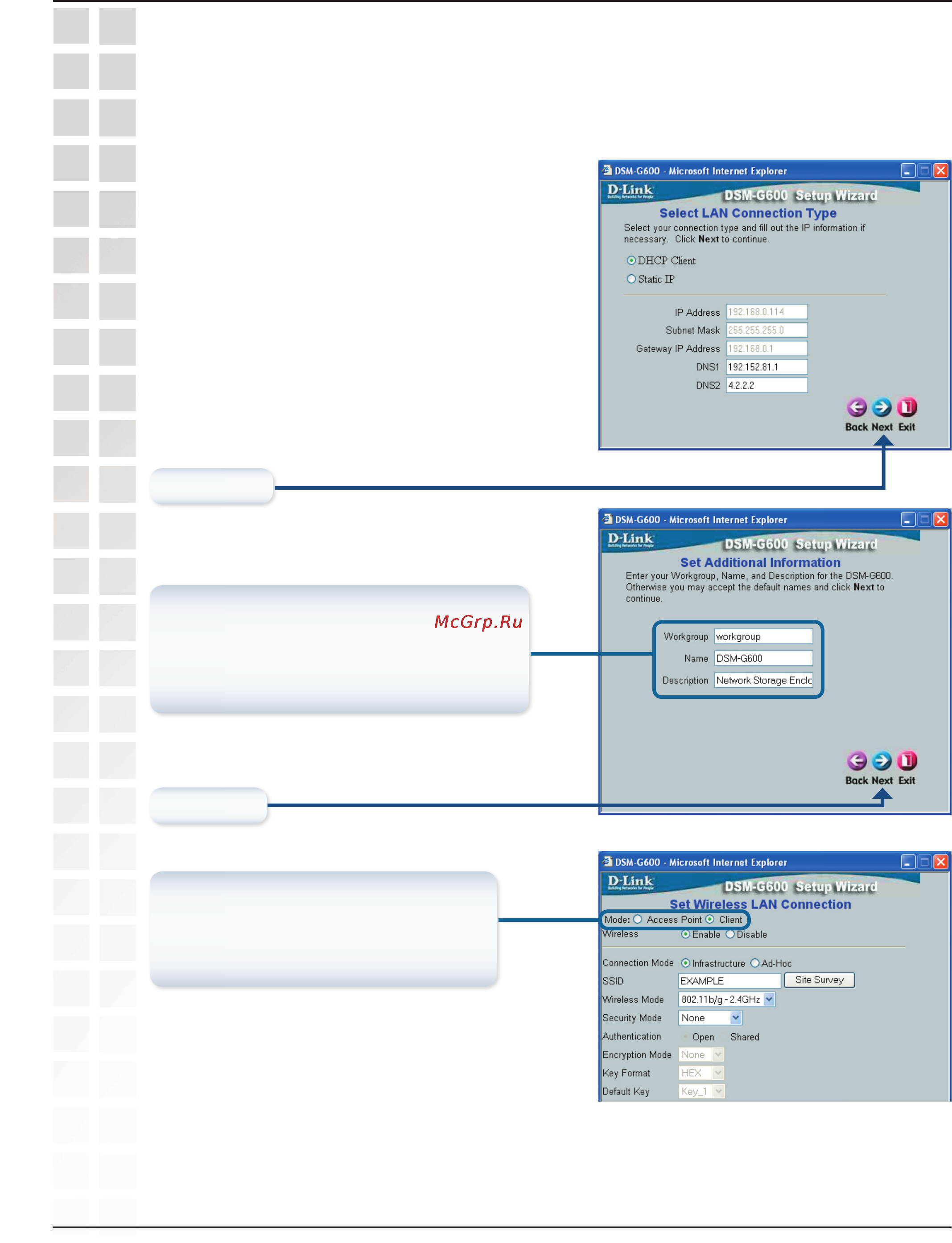 D-Link DSM-G600 [24/74] Using the setup wizard continued