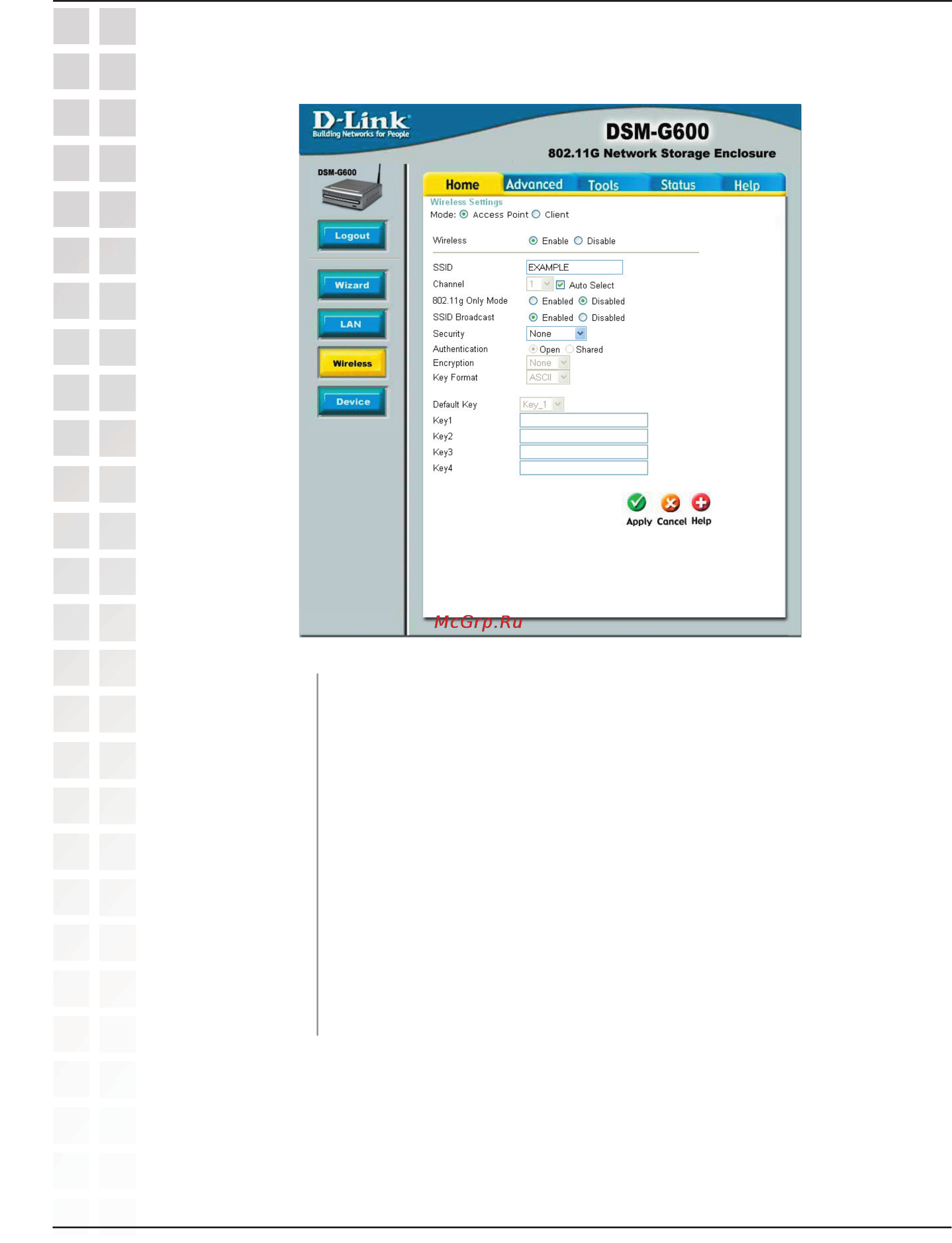 D-Link DSM-G600 [34/74] Wireless access point mode