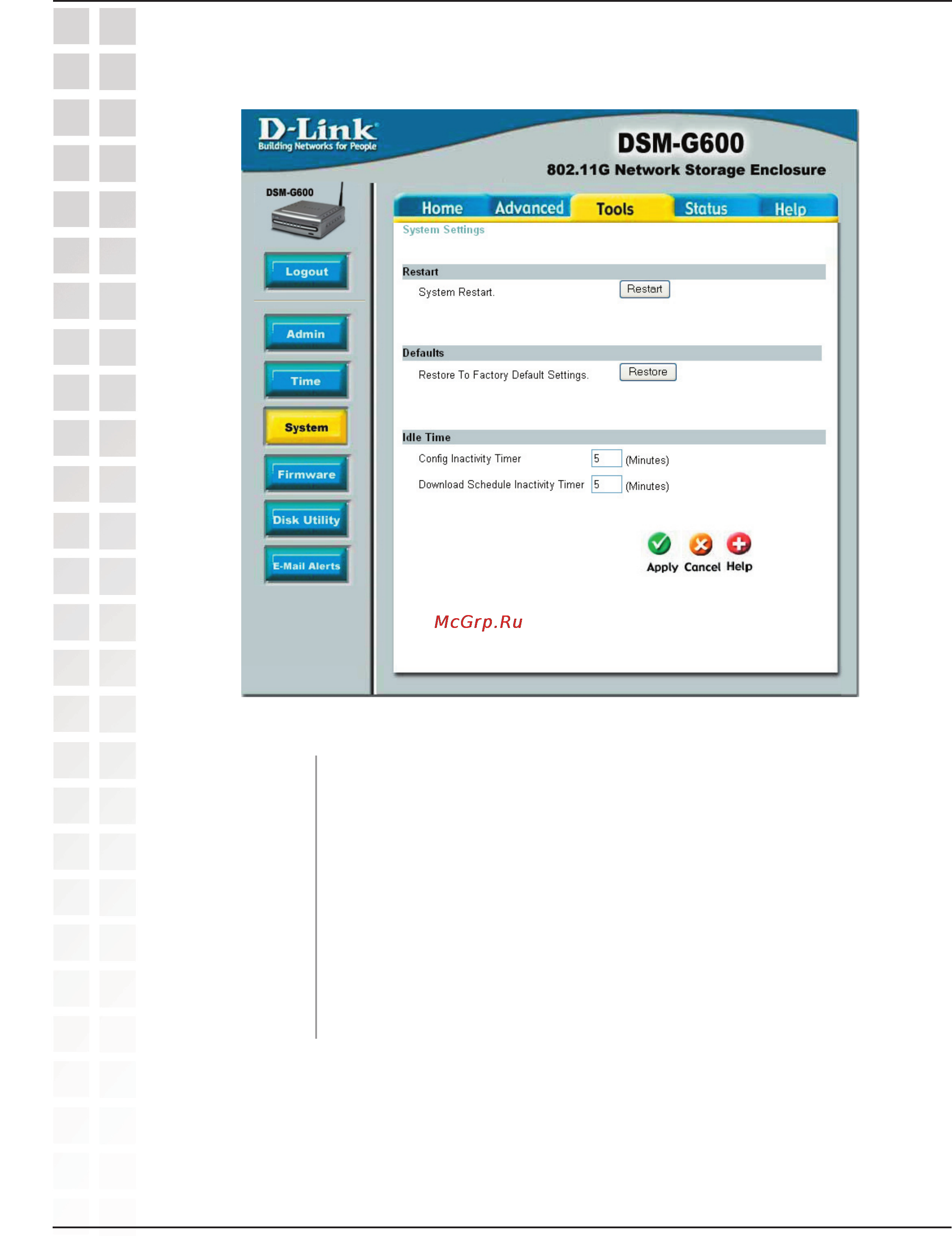 D-Link DSM-G600 [50/74] System
