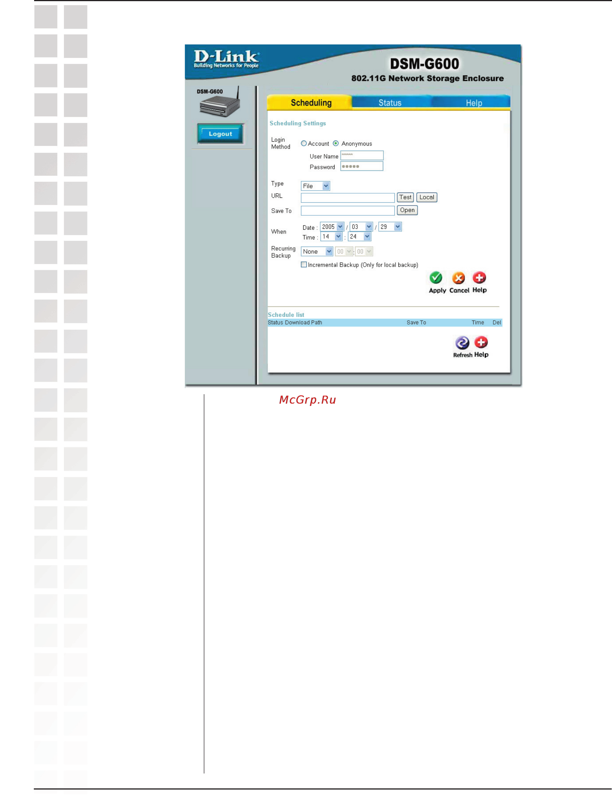 D-Link DSM-G600 [57/74] Download scheduling continued