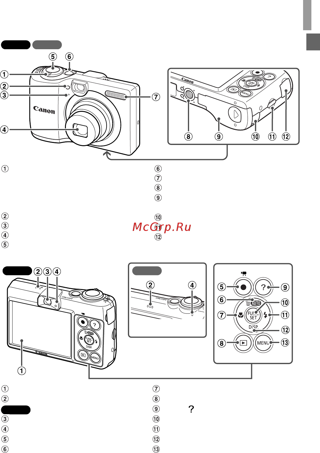Canon PowerShot A2400 Silver Инструкция по эксплуатации онлайн [5/186] 73708