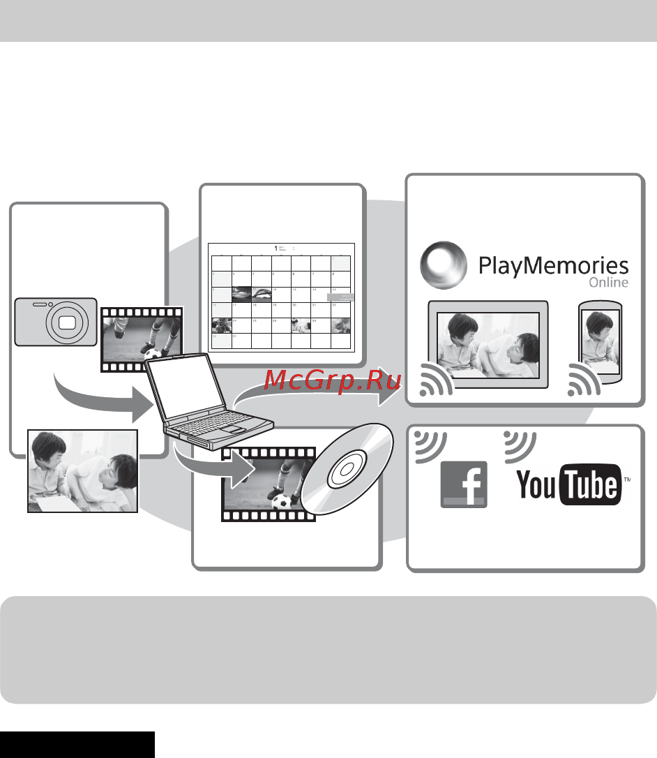 Sony DSC-WX300 Black [60/112] Функции программы playmemories home
