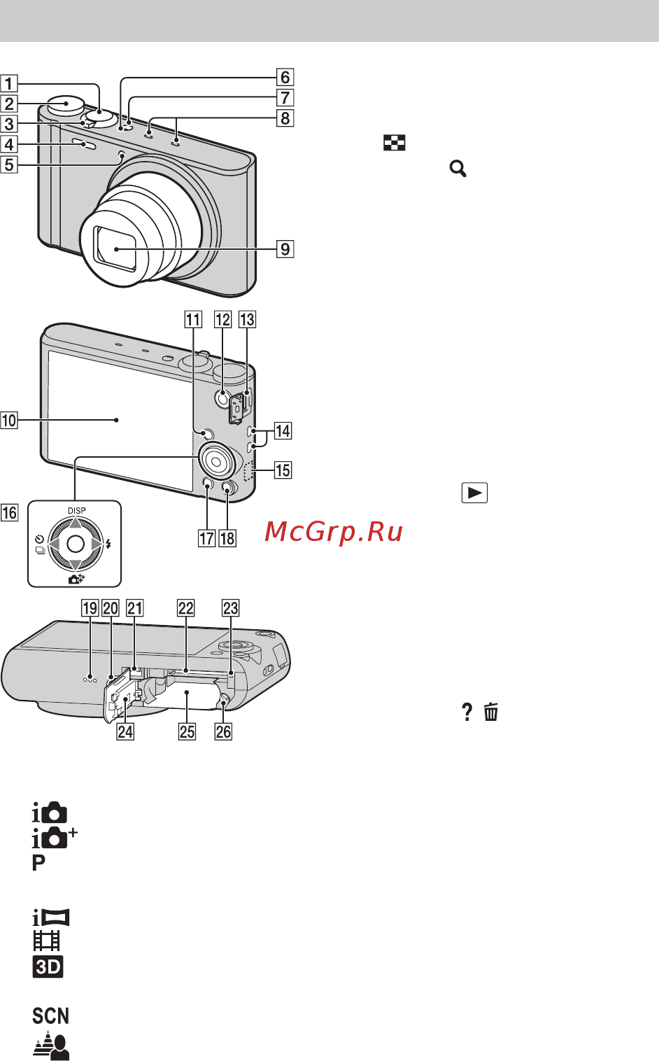 Sony Cyber-shot DSC-WX300 White [80/112] Визначення частин