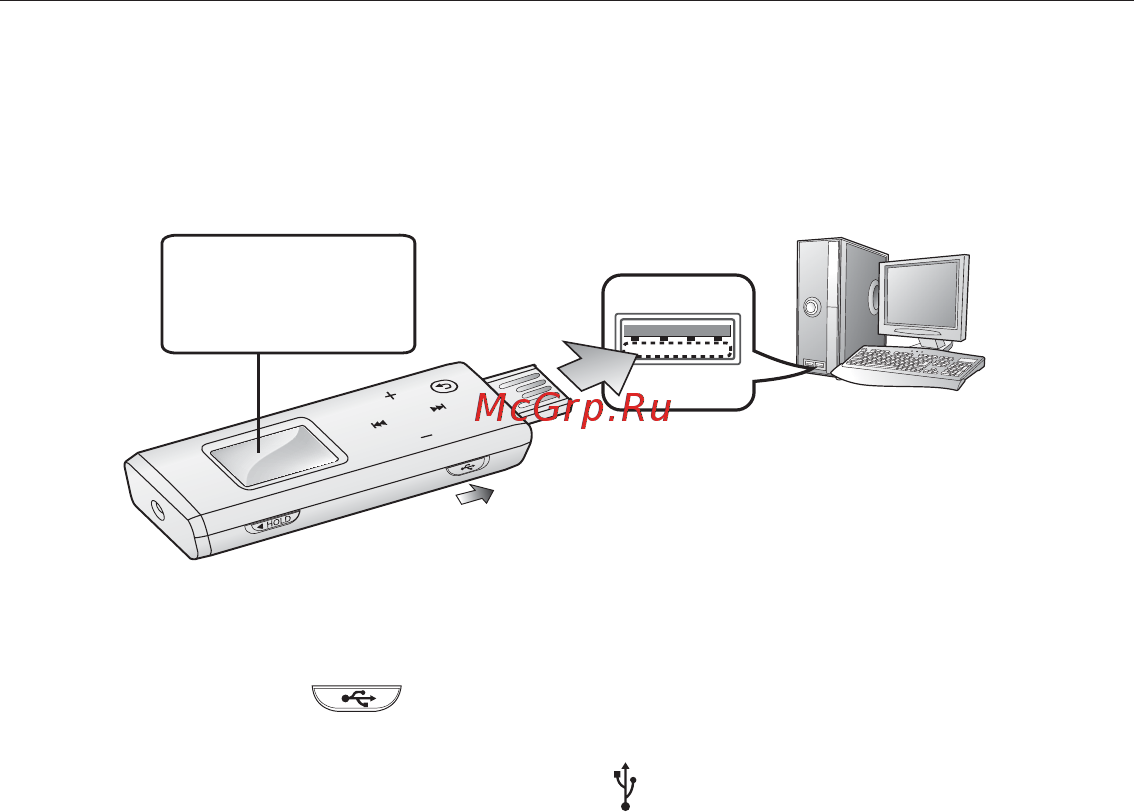 Samsung YP-U3 [15/64] Зарядка аккумуляторной батареи