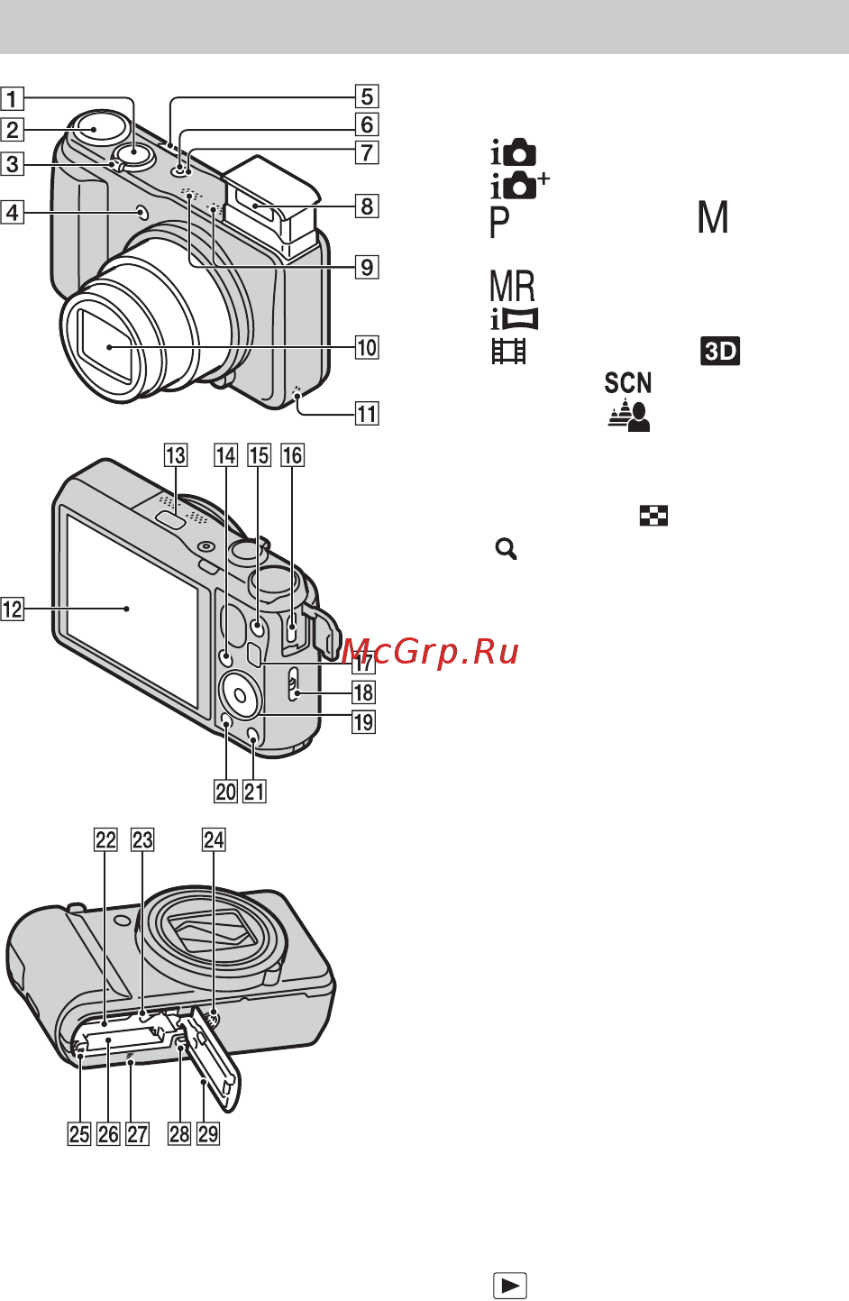 Sony DSC-HX20B [10/112] Identifying parts