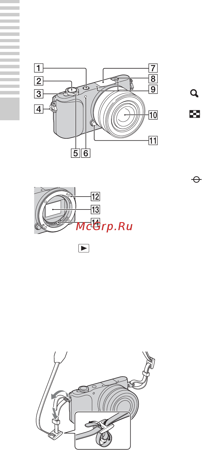 Sony NEX-3NL/BQ Pink [110/203] Елементи фотоапарата