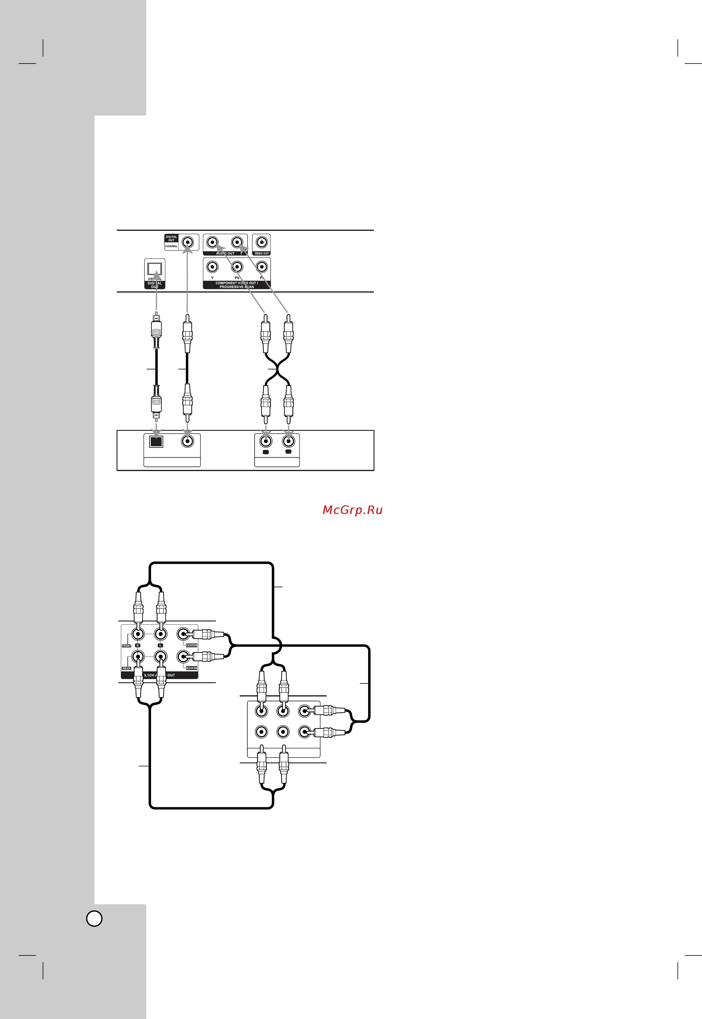 LG DK487 [10/58] Audio connection to optional equipment
