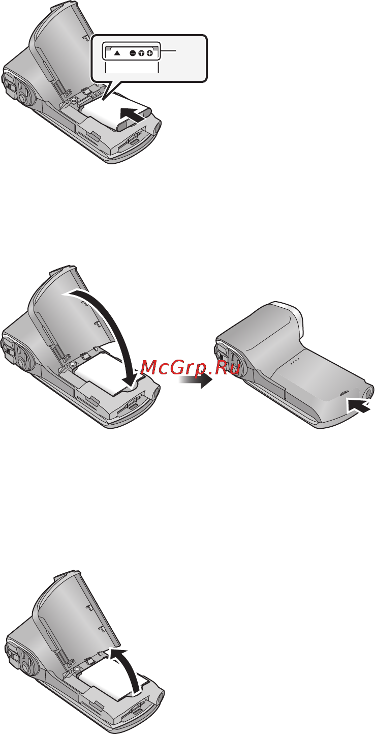 Panasonic HX-DC3EE-W [10/32] Закройте крышку отсека для аккумулятора карты