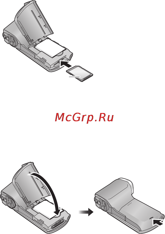 Panasonic HX-DC3EE-W [15/32] Закройте крышку отсека для аккумулятора карты
