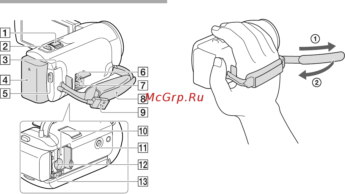 Sony HDR-PJ220E [66/104] Фіксація п ястевого ременя
