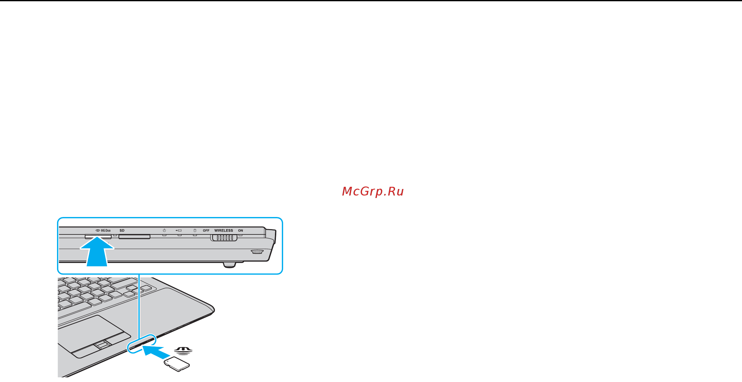 Sony VPCCW1E8R [46/172] Установка и извлечение карты памяти memory stick