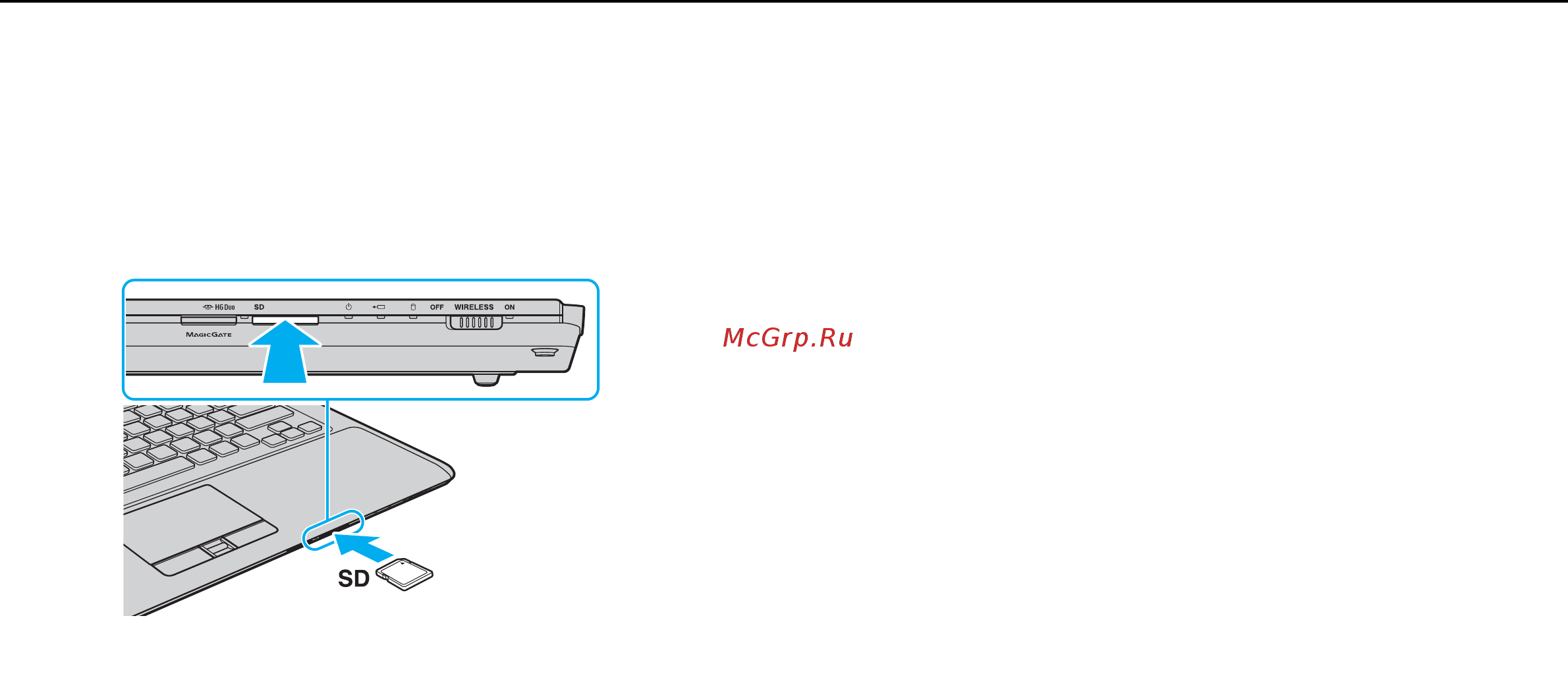 Sony VPCCW1Z4E [54/172] Процедура установки карты памяти sd