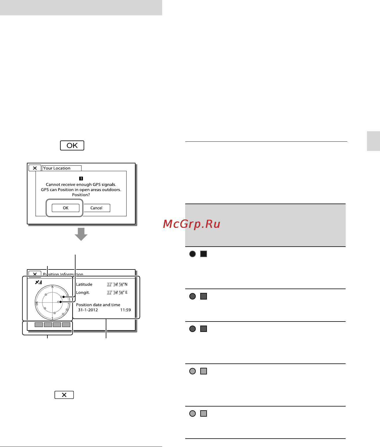 Sony HDR-CX580VE Black [149/211] Перевірка стану тріангуляції