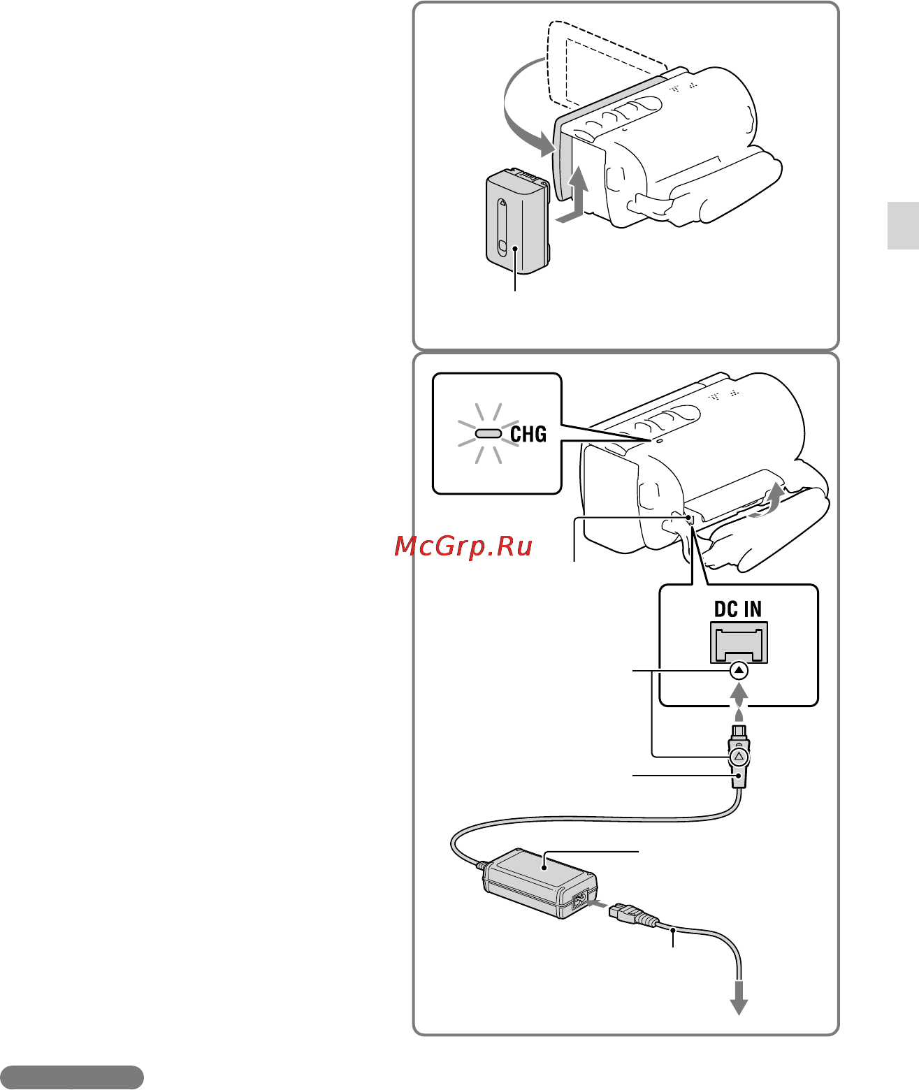 Sony HDR-CX210 [15/167] Зарядка аккумуляторной батареи