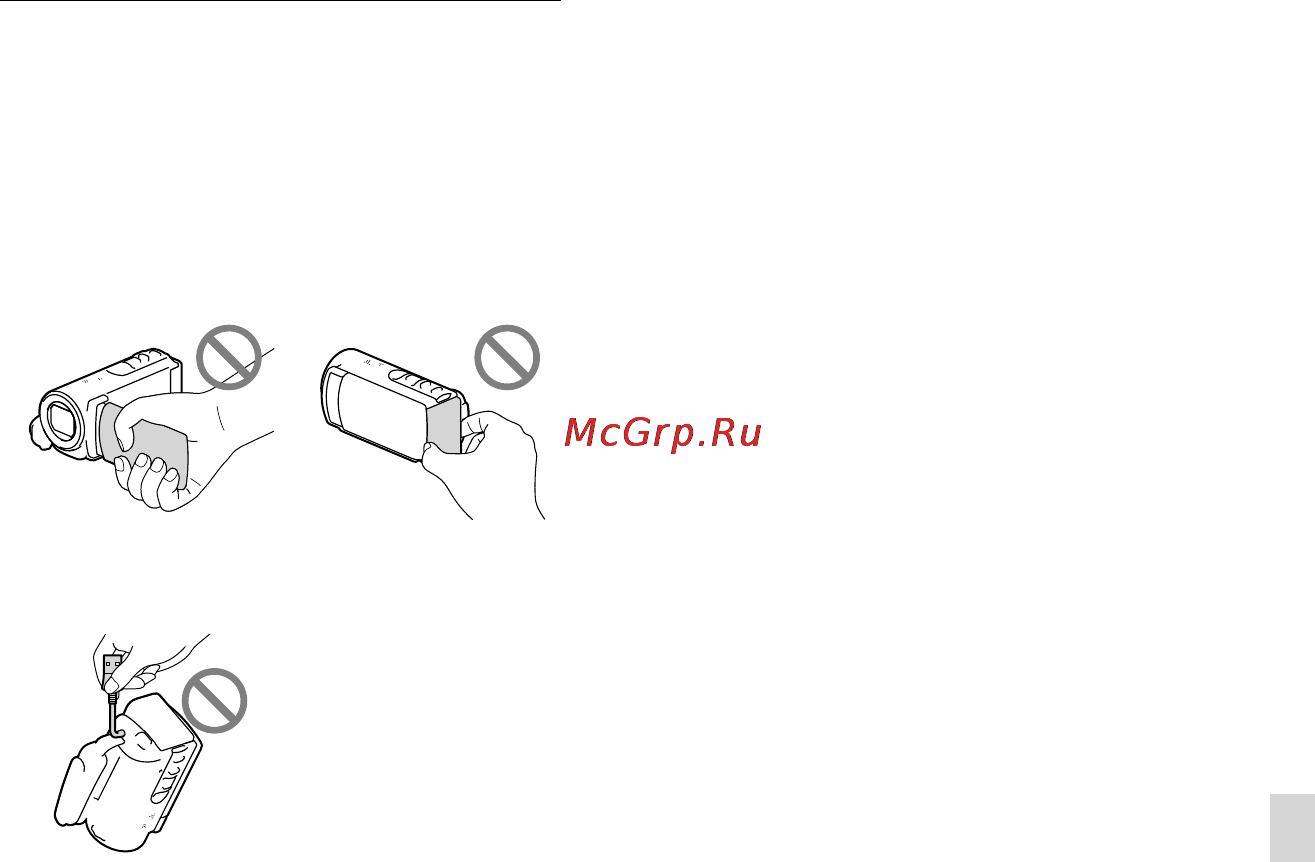Sony HDR-CX210 [153/167] Поводження з відеокамерою