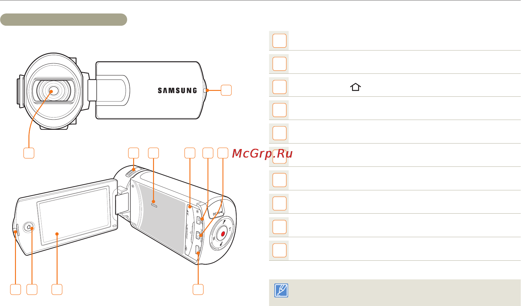 Samsung HMX-QF30 BP/XER [13/129] Конфигурация видеокамеры