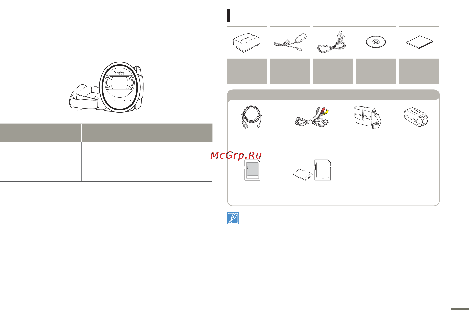 Samsung HMX-H400BP [15/121] Проверка наличия аксессуаров
